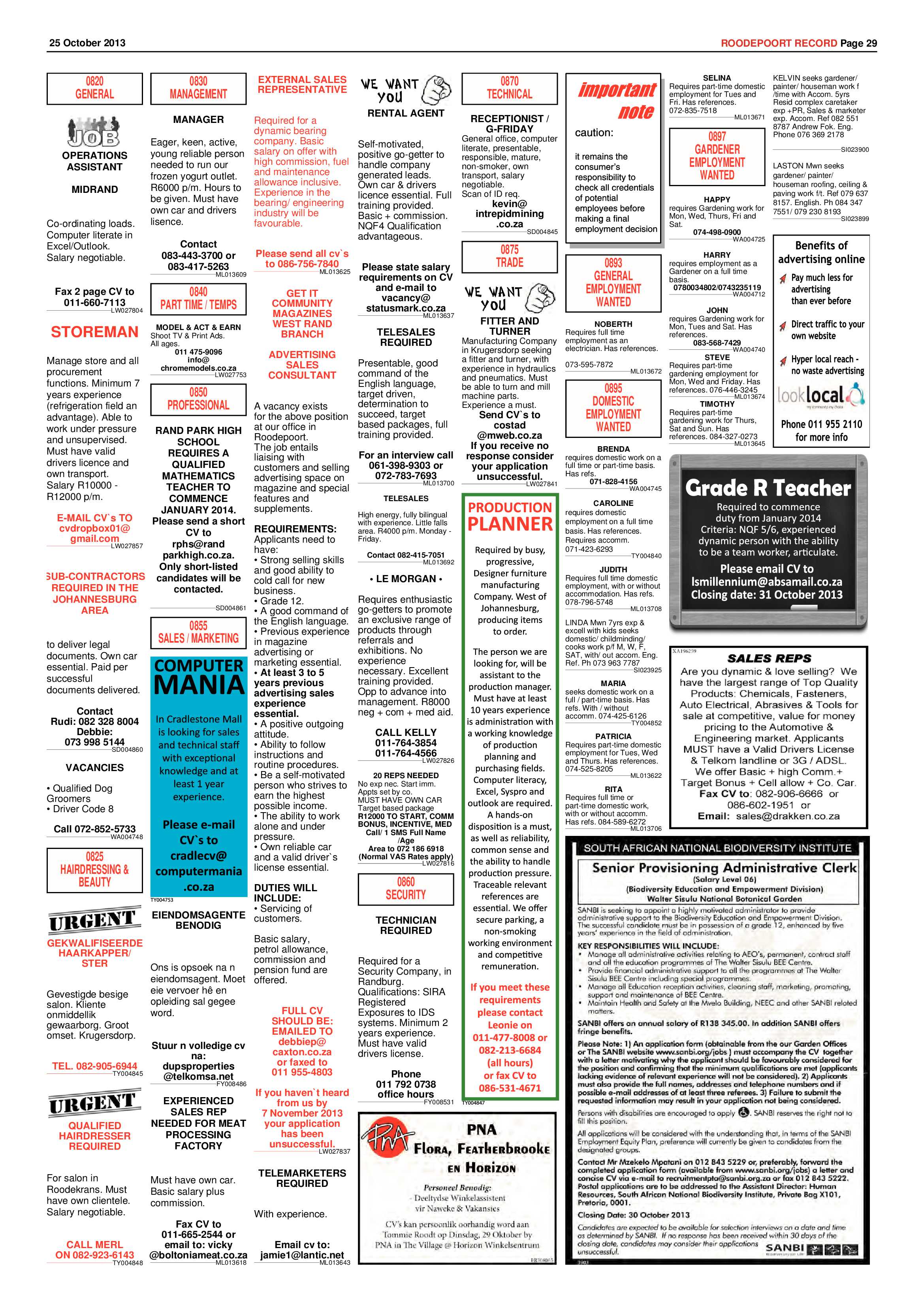 Roodepoort Record 25 October 2013 page 29