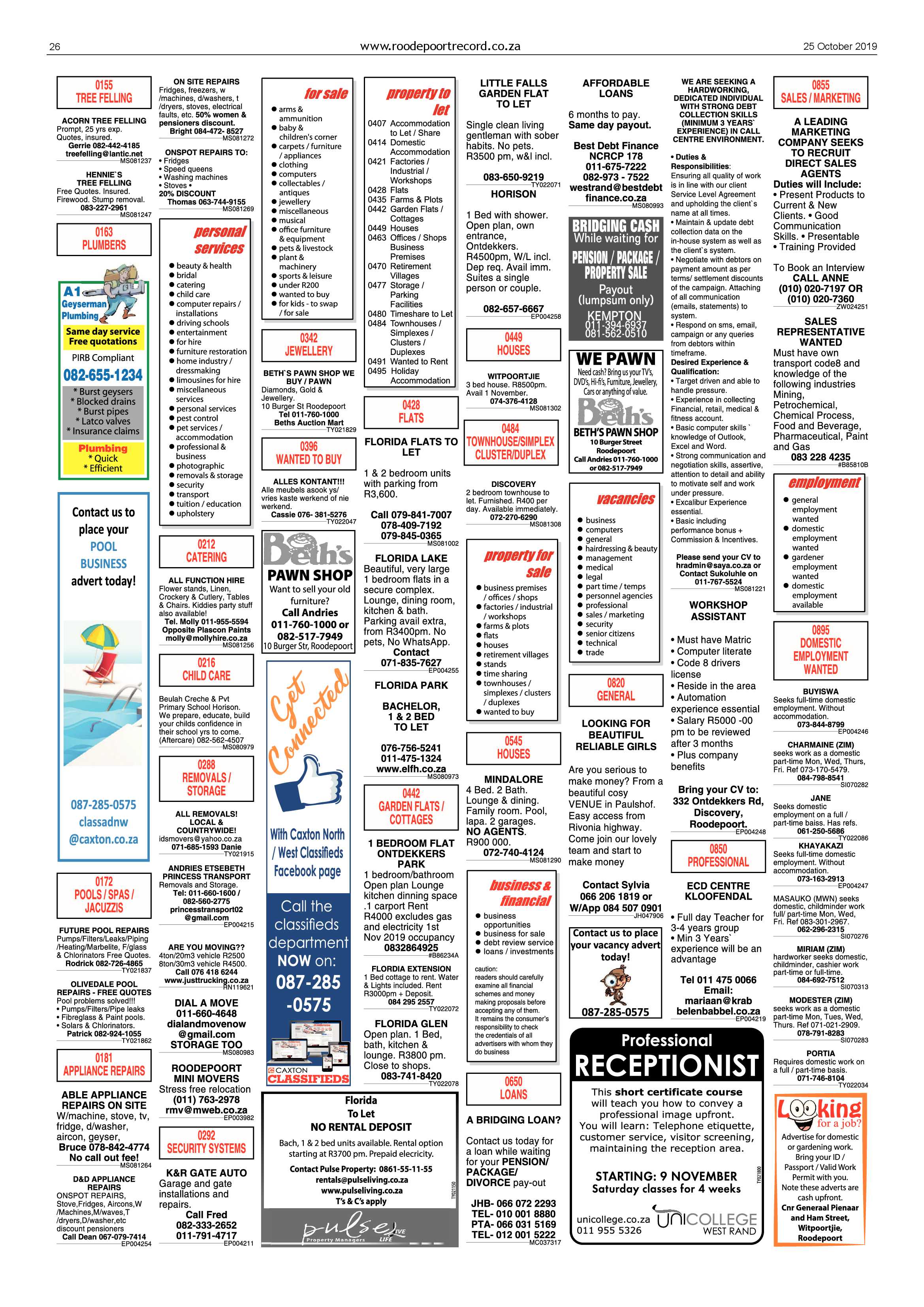 Roodepoort Record 25 October 2019 page 26