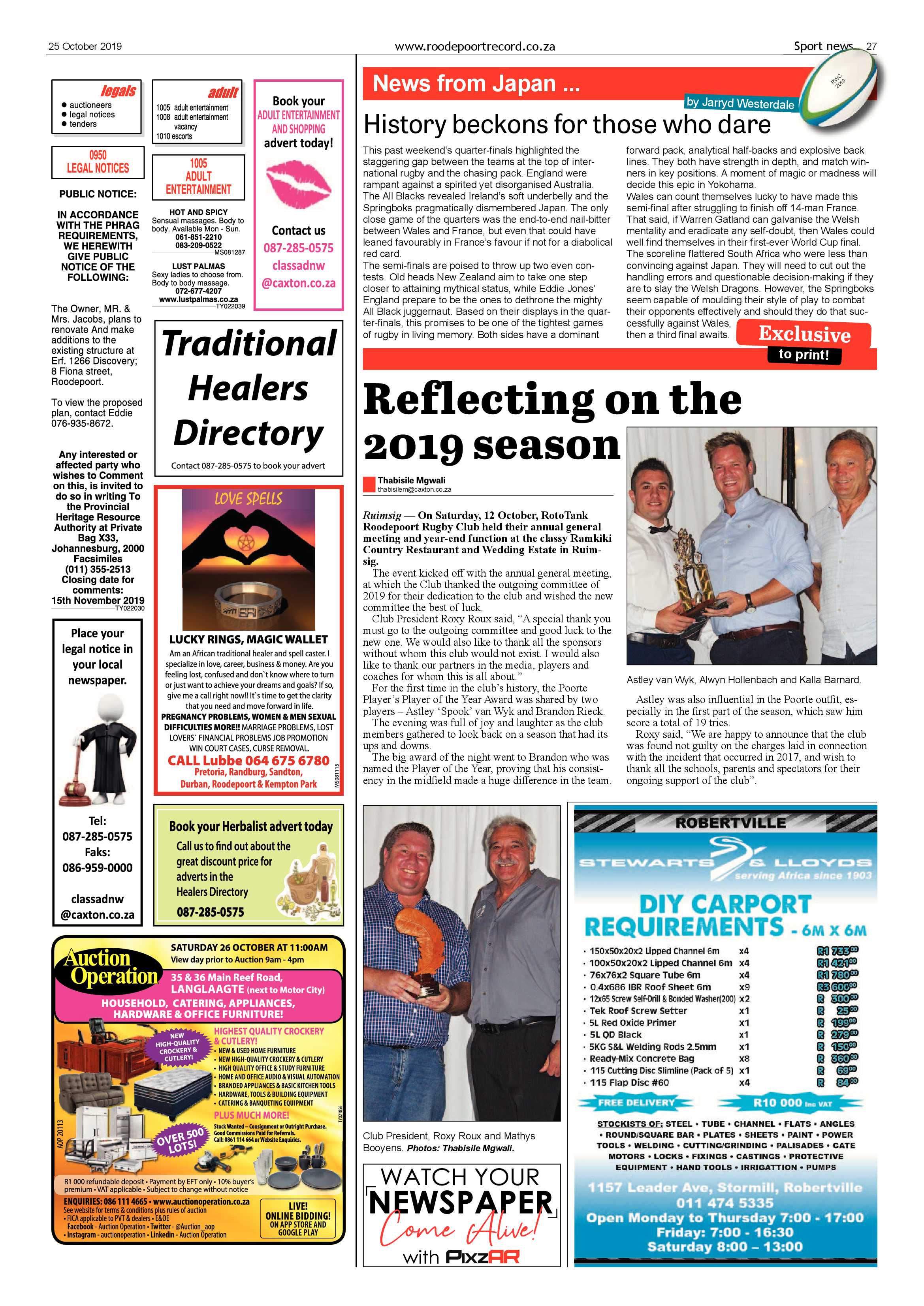 Roodepoort Record 25 October 2019 page 27