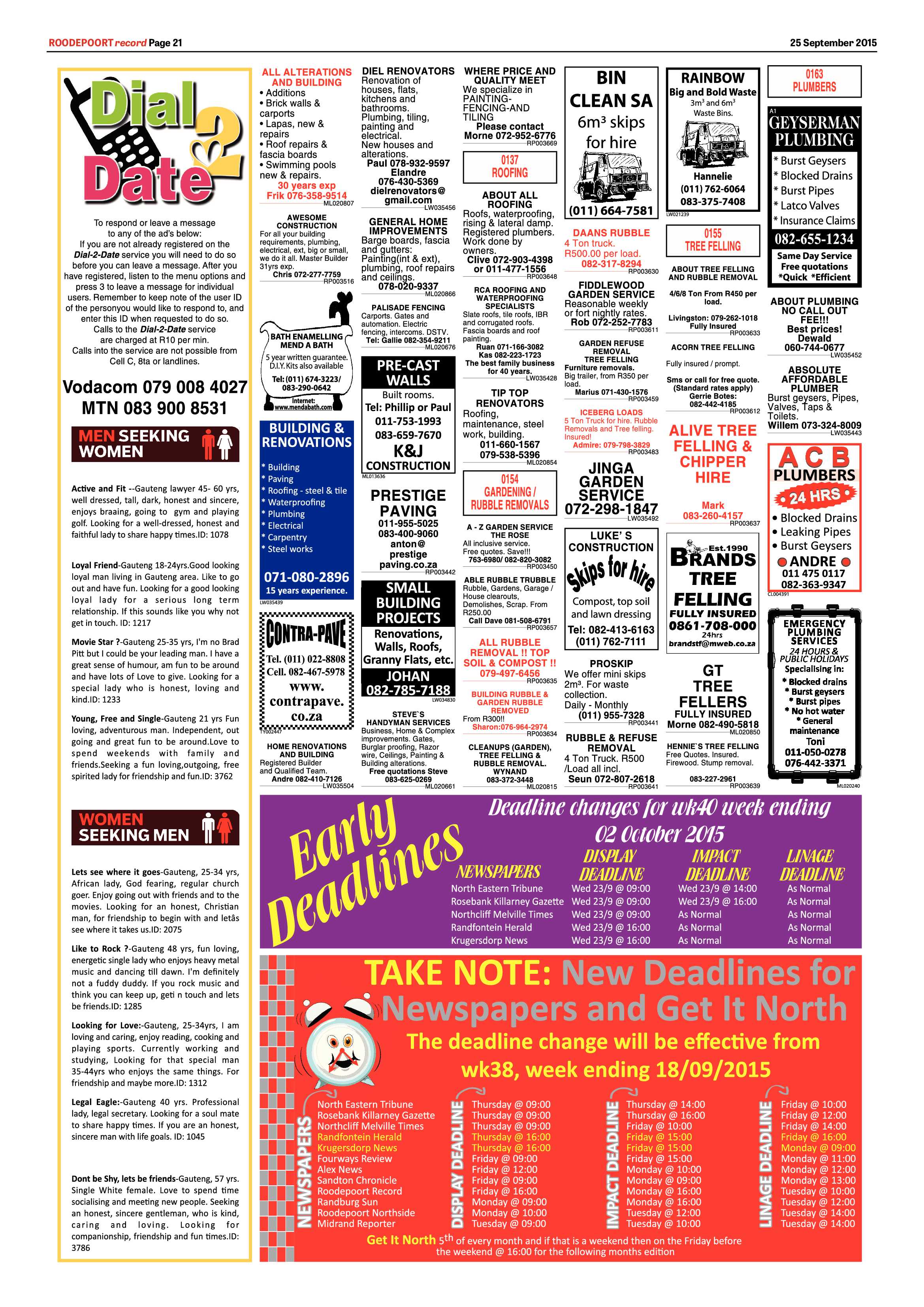 Roodepoort Record 25 September 2015 page 28