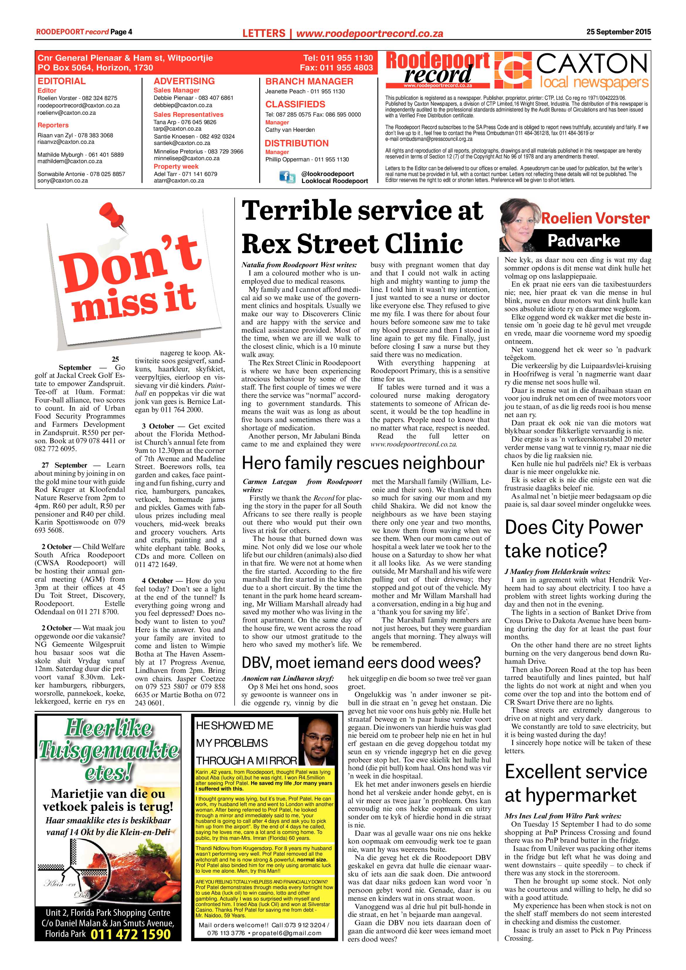Roodepoort Record 25 September 2015 page 4