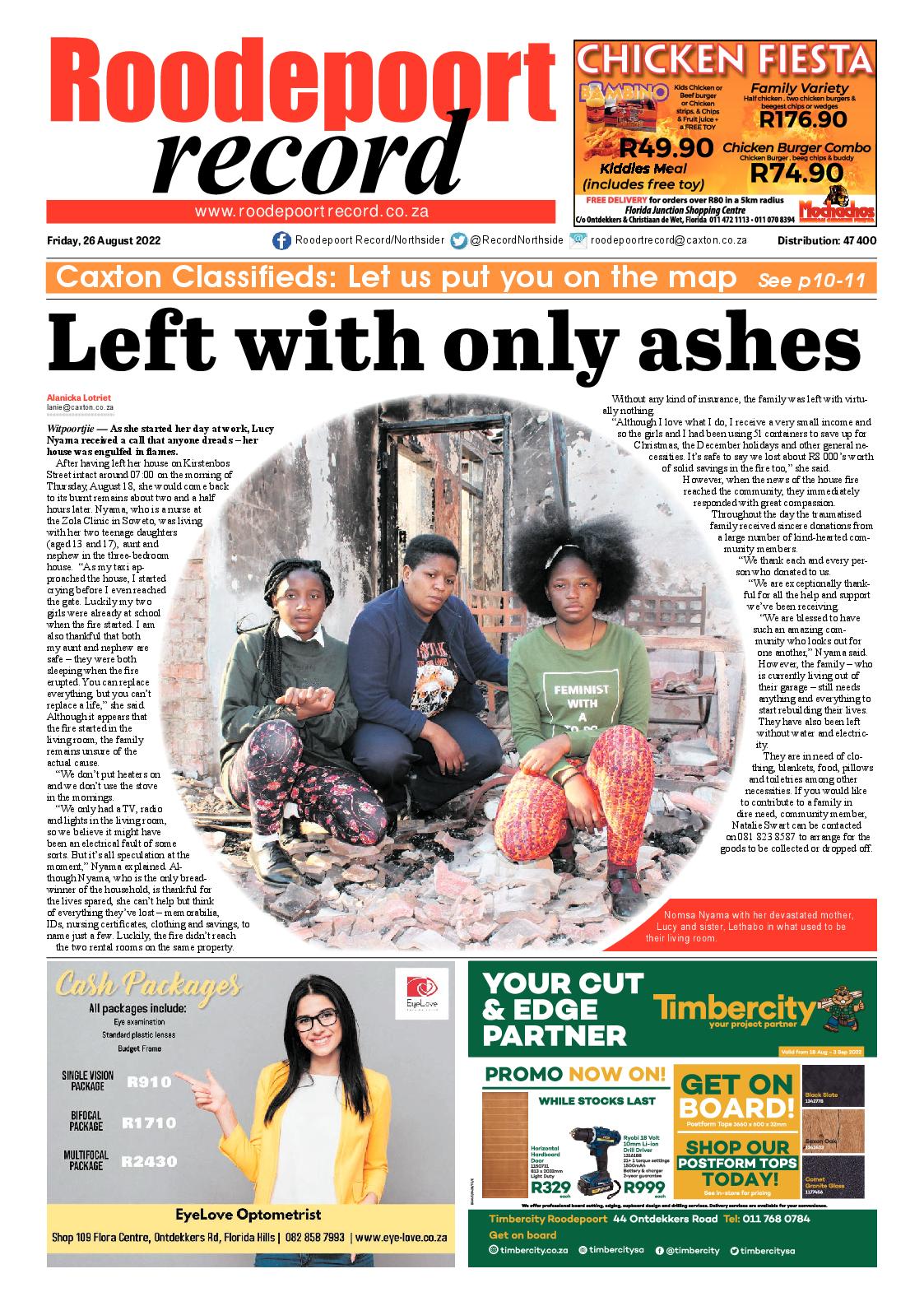 Roodepoort Record 26 August 2022 page 1