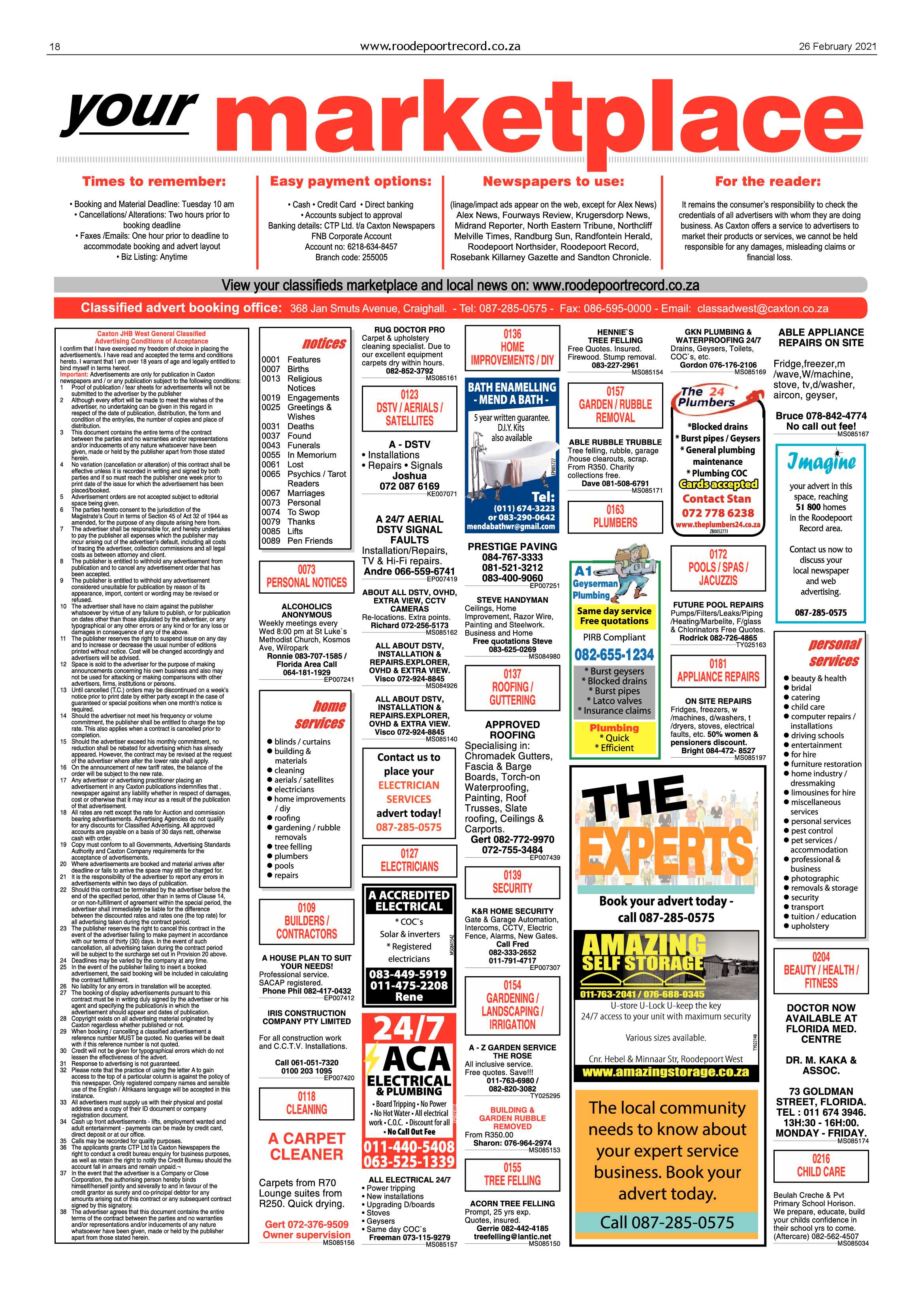 Roodepoort Record 26 February 2021 page 18