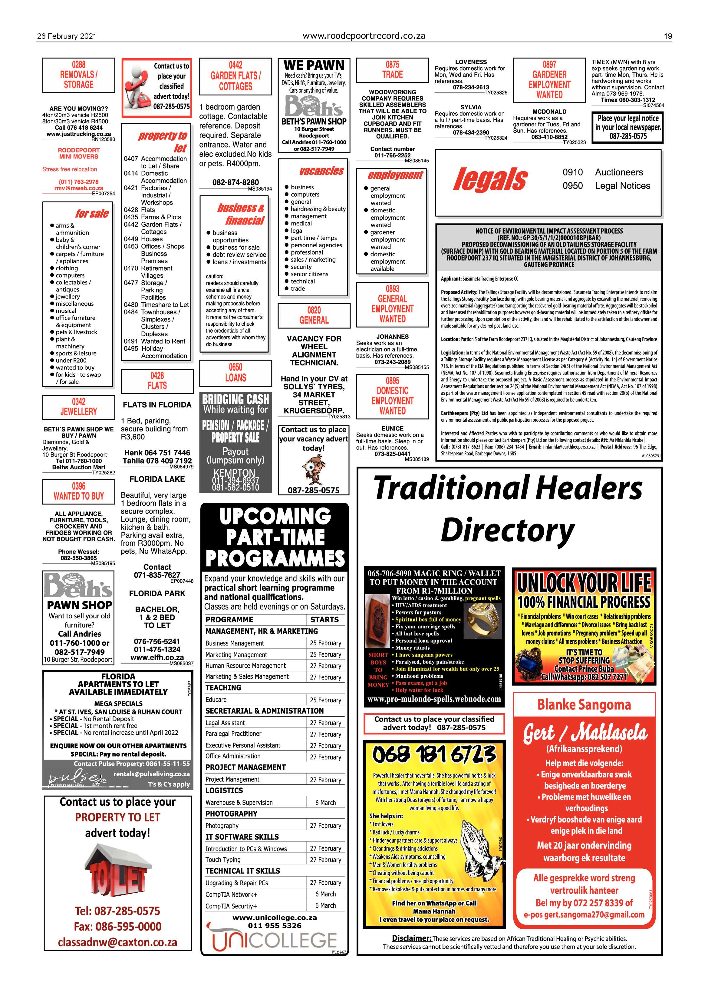 Roodepoort Record 26 February 2021 page 19