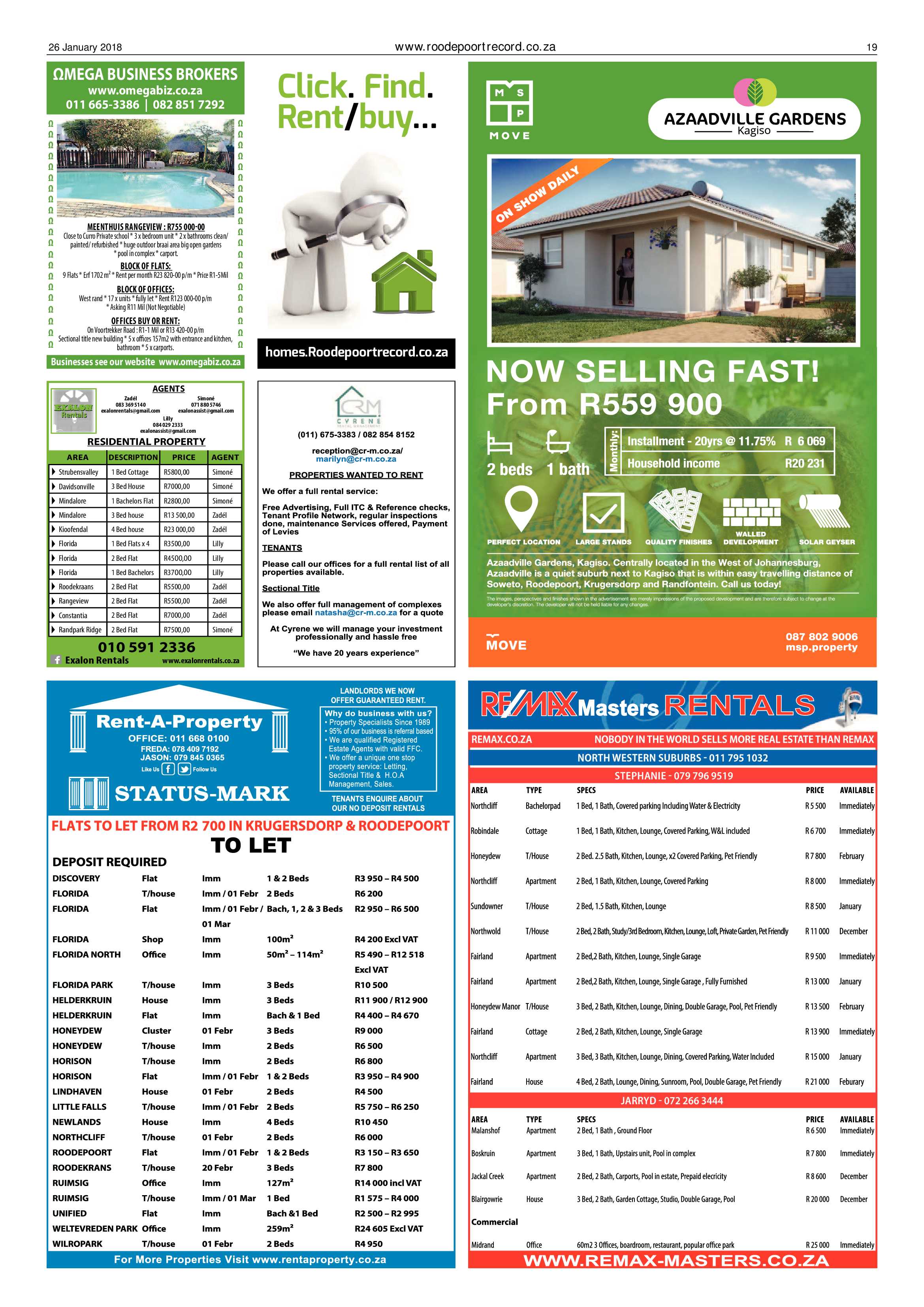 Roodepoort Record 26 January 2018 page 19