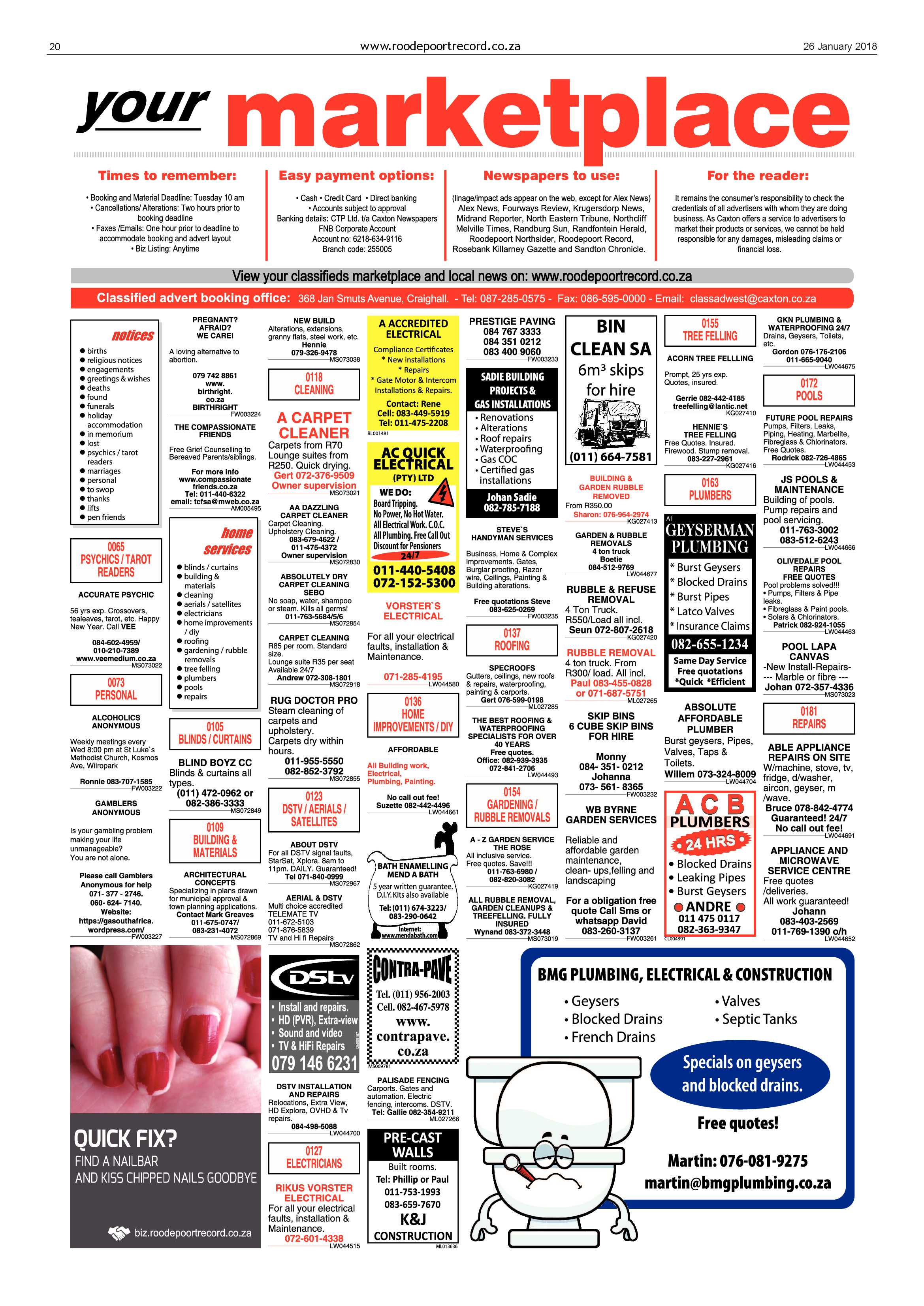 Roodepoort Record 26 January 2018 page 20