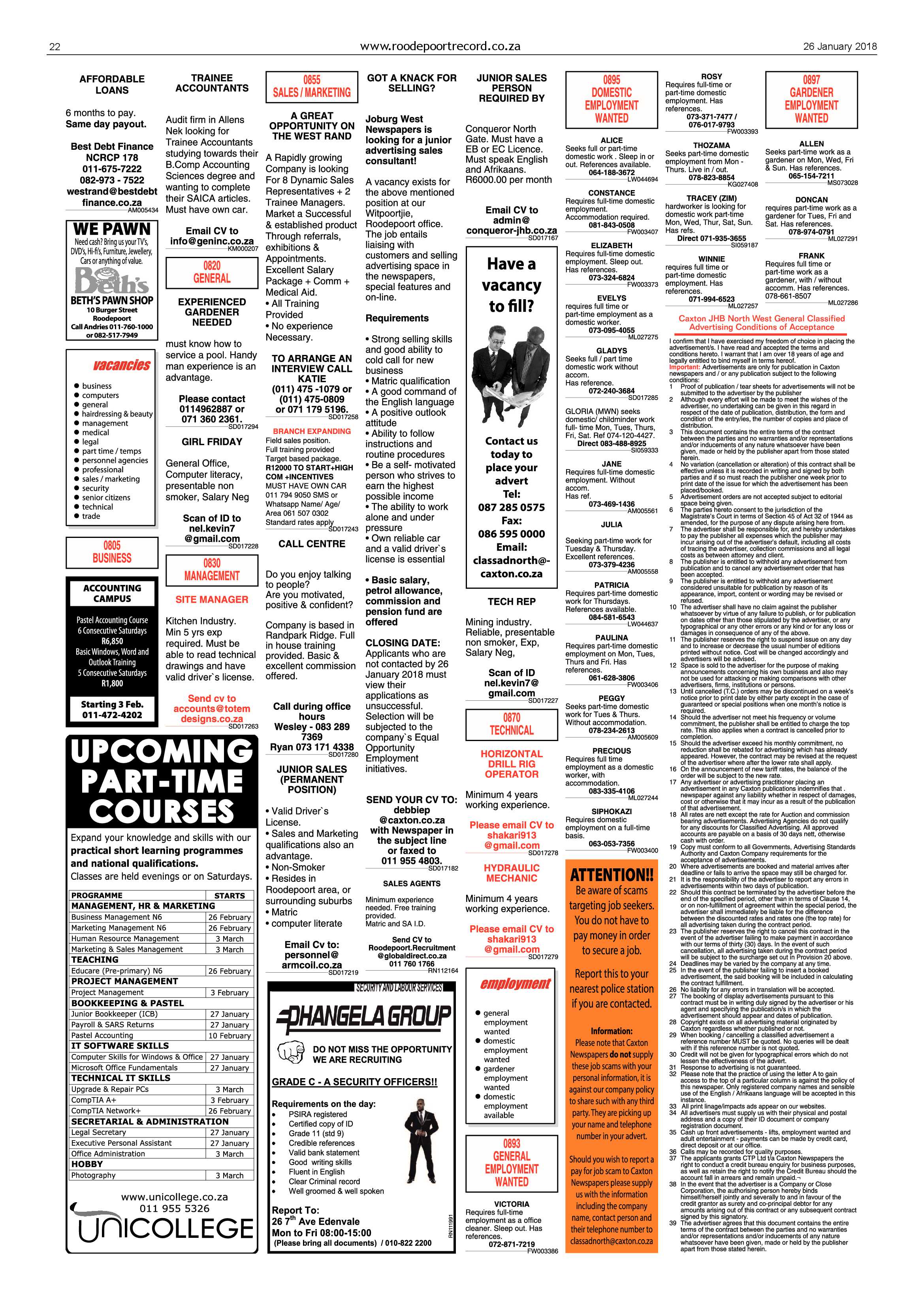 Roodepoort Record 26 January 2018 page 22