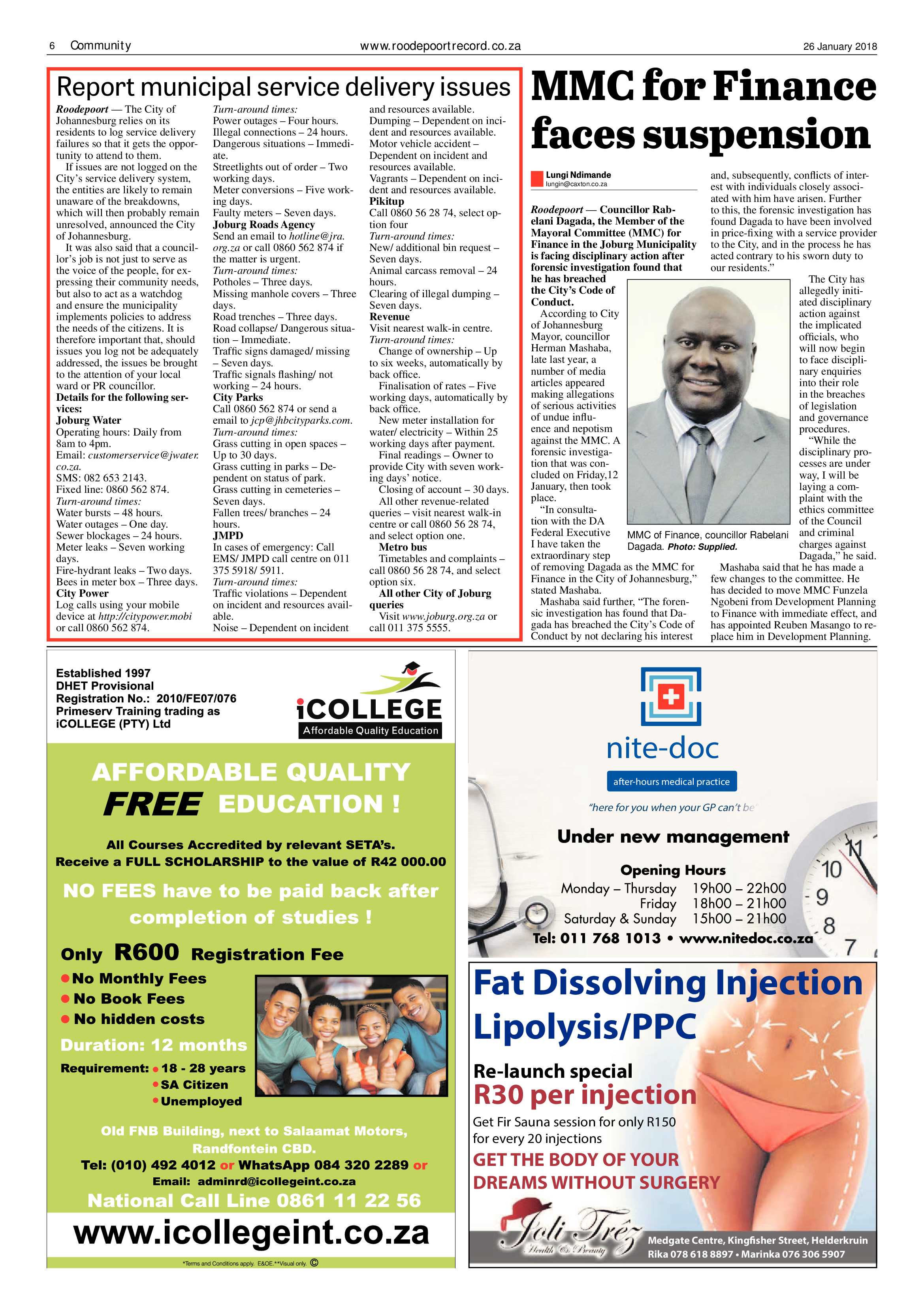 Roodepoort Record 26 January 2018 page 6
