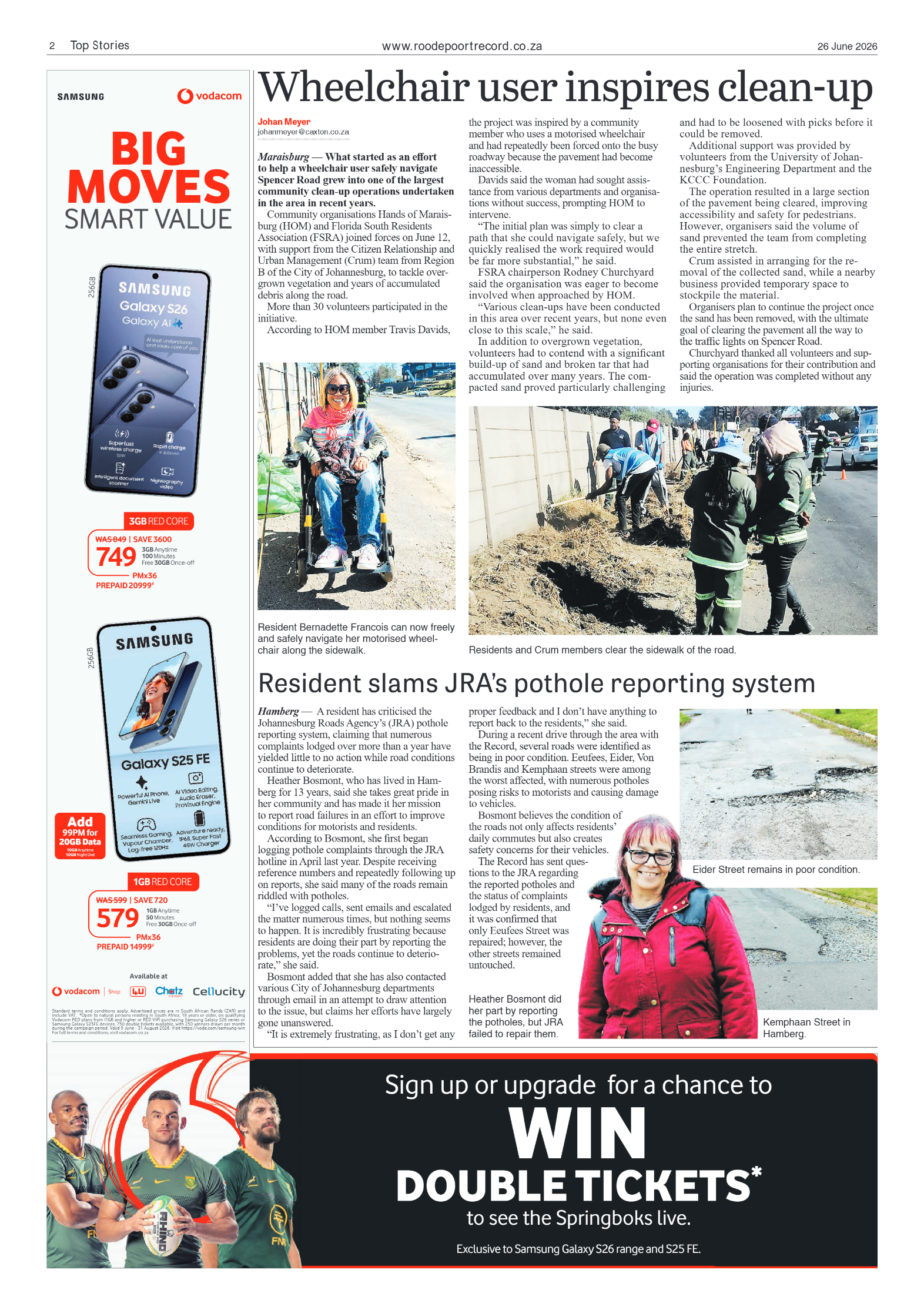 Roodepoort Record 26 June 2026 page 2