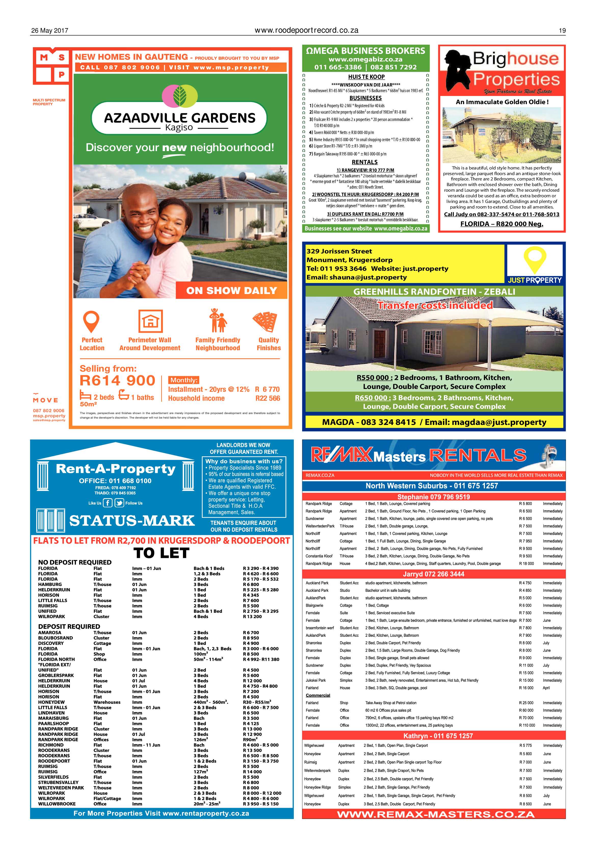 Roodepoort Record 26 May 2017 page 19