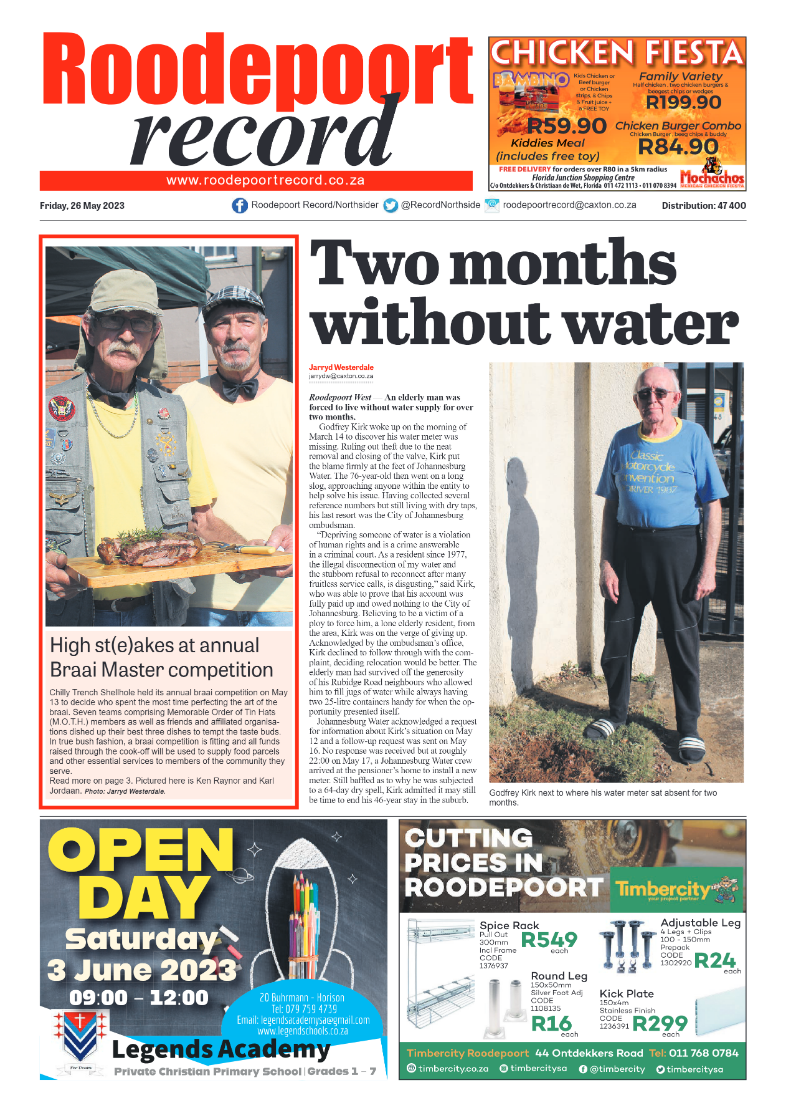 Roodepoort Record 26 May 2023 page 1