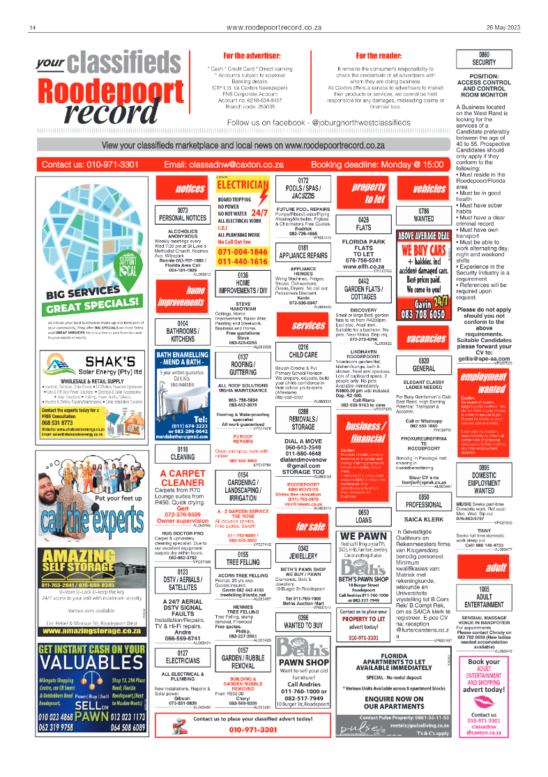 Roodepoort Record 26 May 2023 page 14