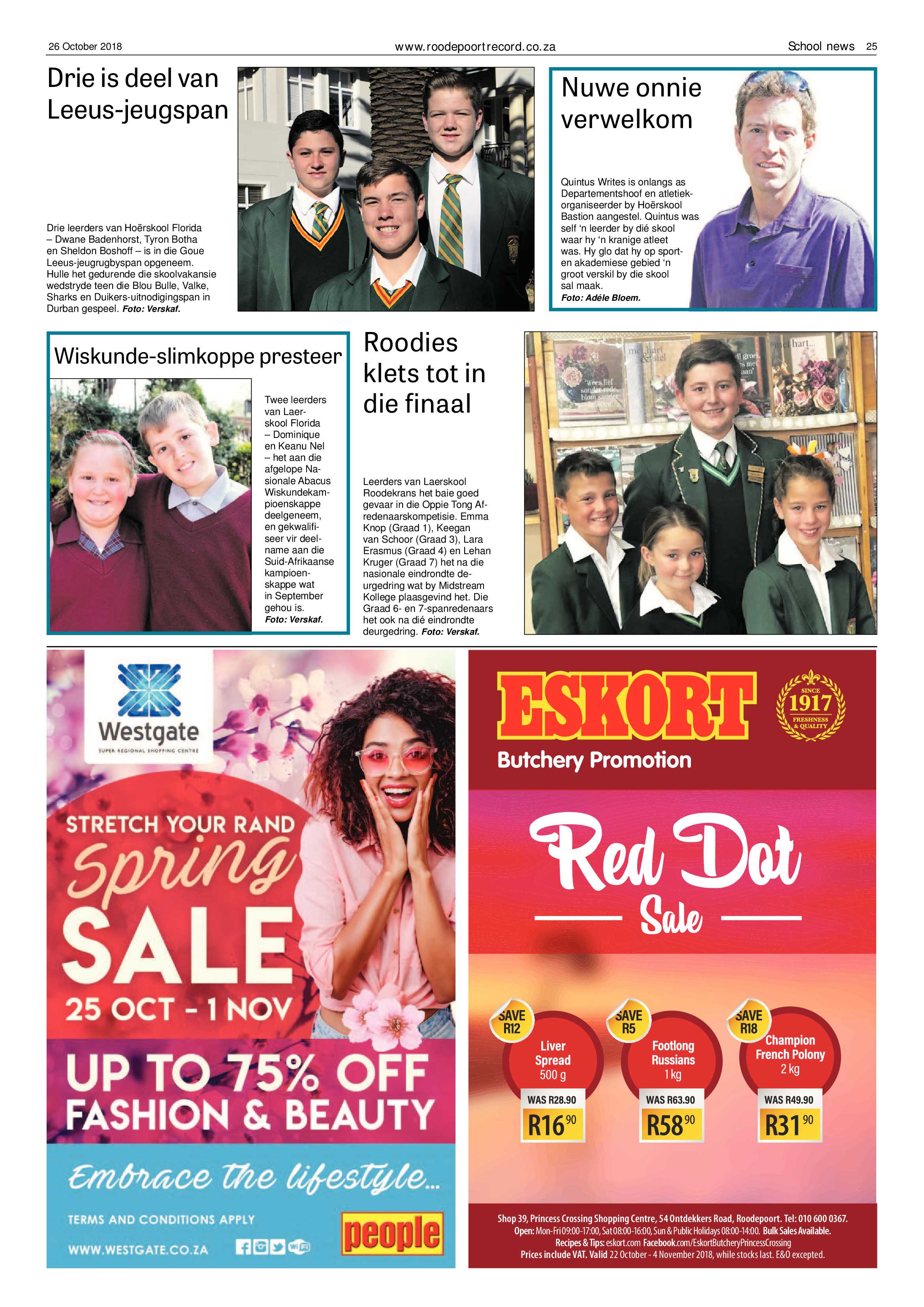 Roodepoort Record 26 October 2018 page 25