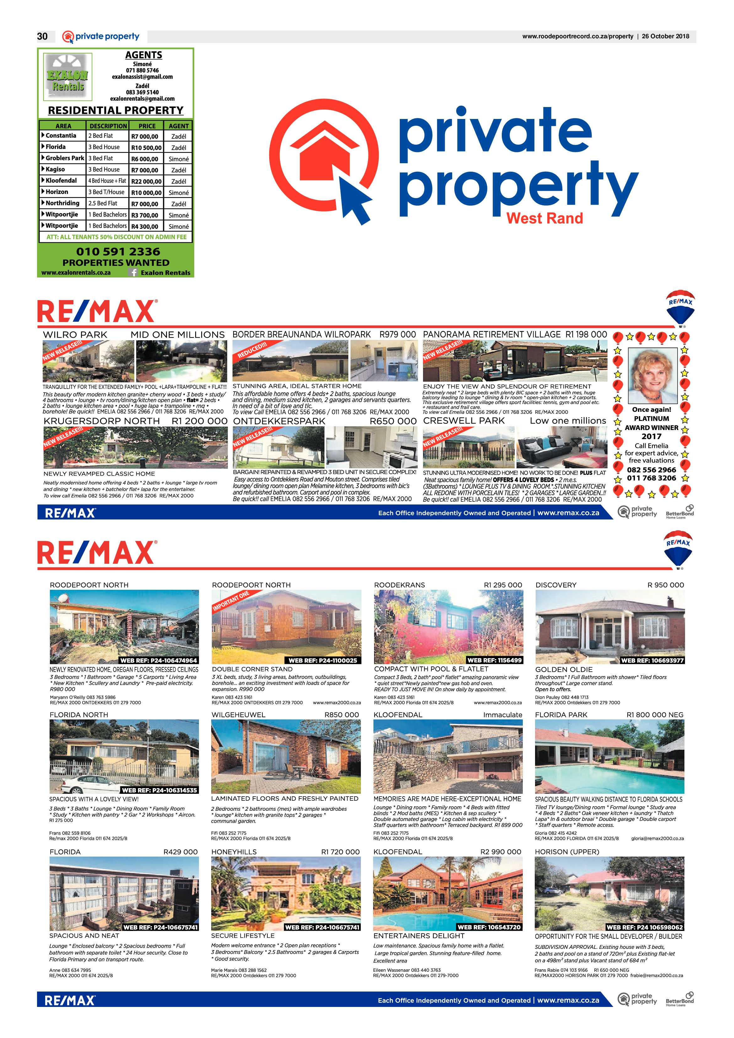 Roodepoort Record 26 October 2018 page 30