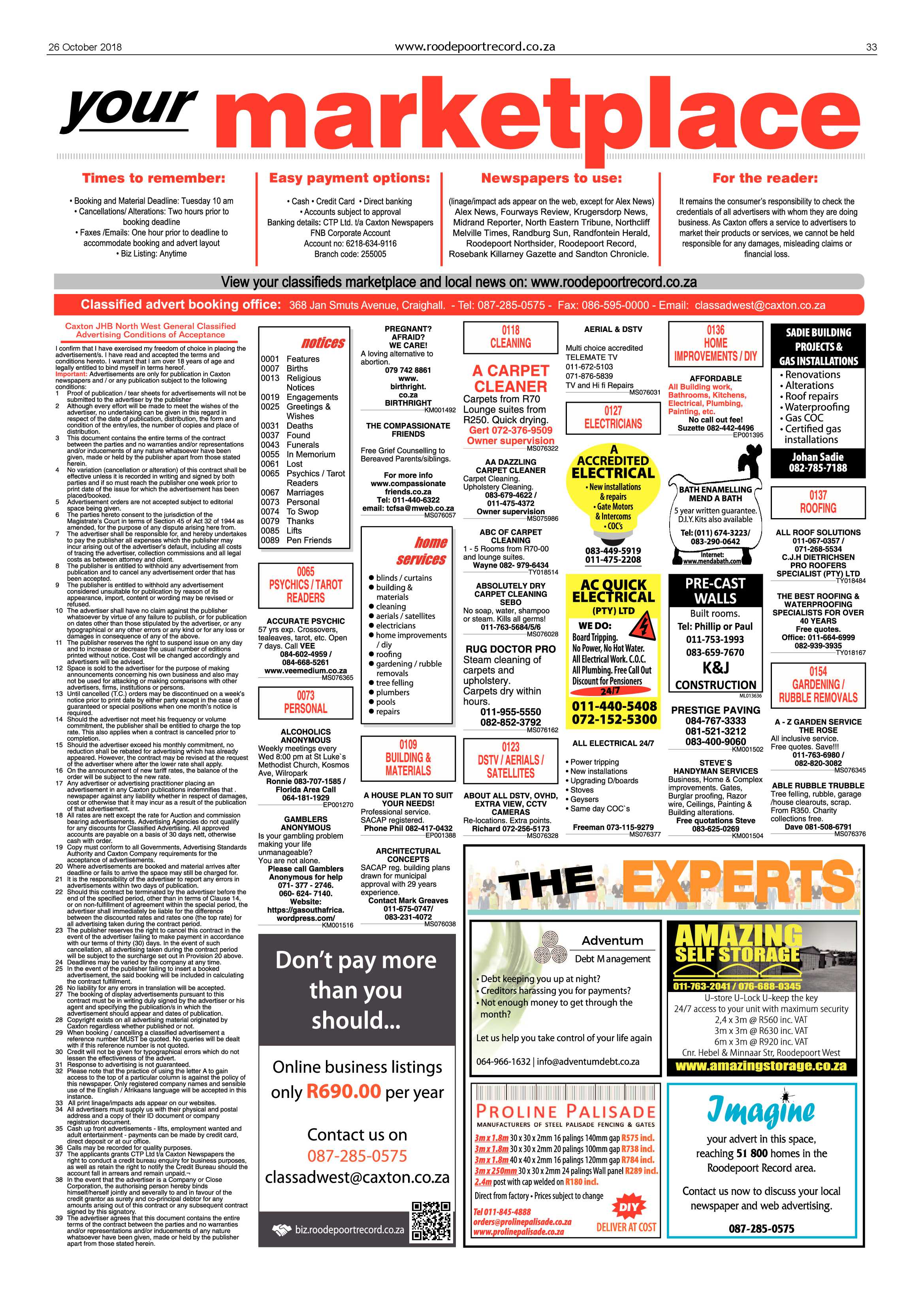 Roodepoort Record 26 October 2018 page 33