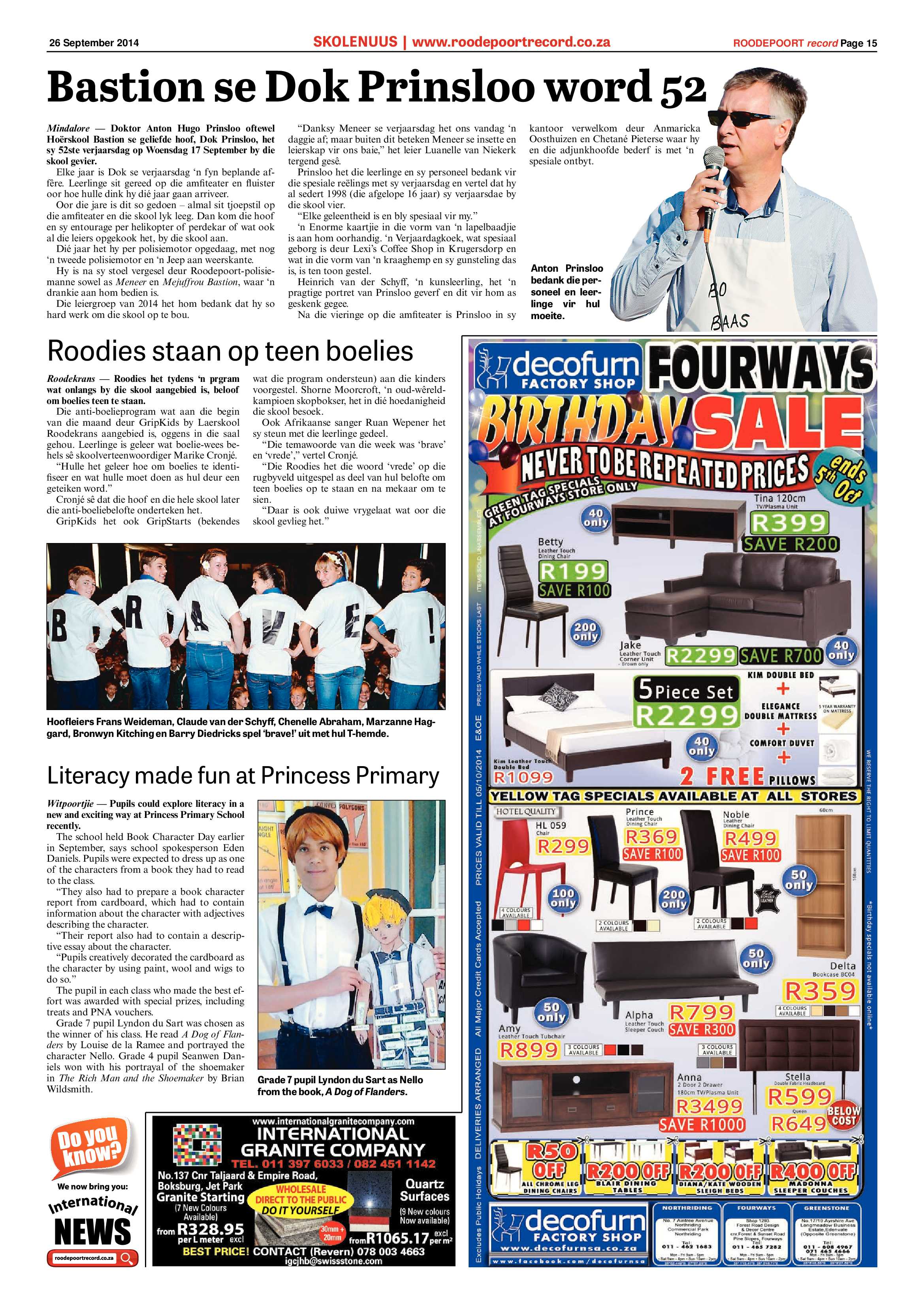 Roodepoort Record 26 September 2014 page 15