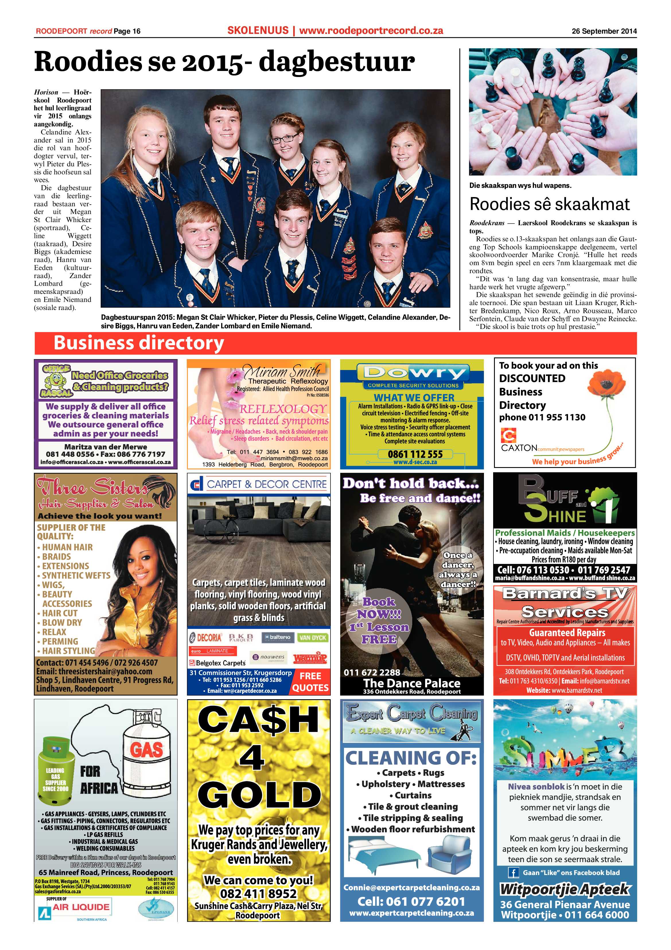 Roodepoort Record 26 September 2014 page 16