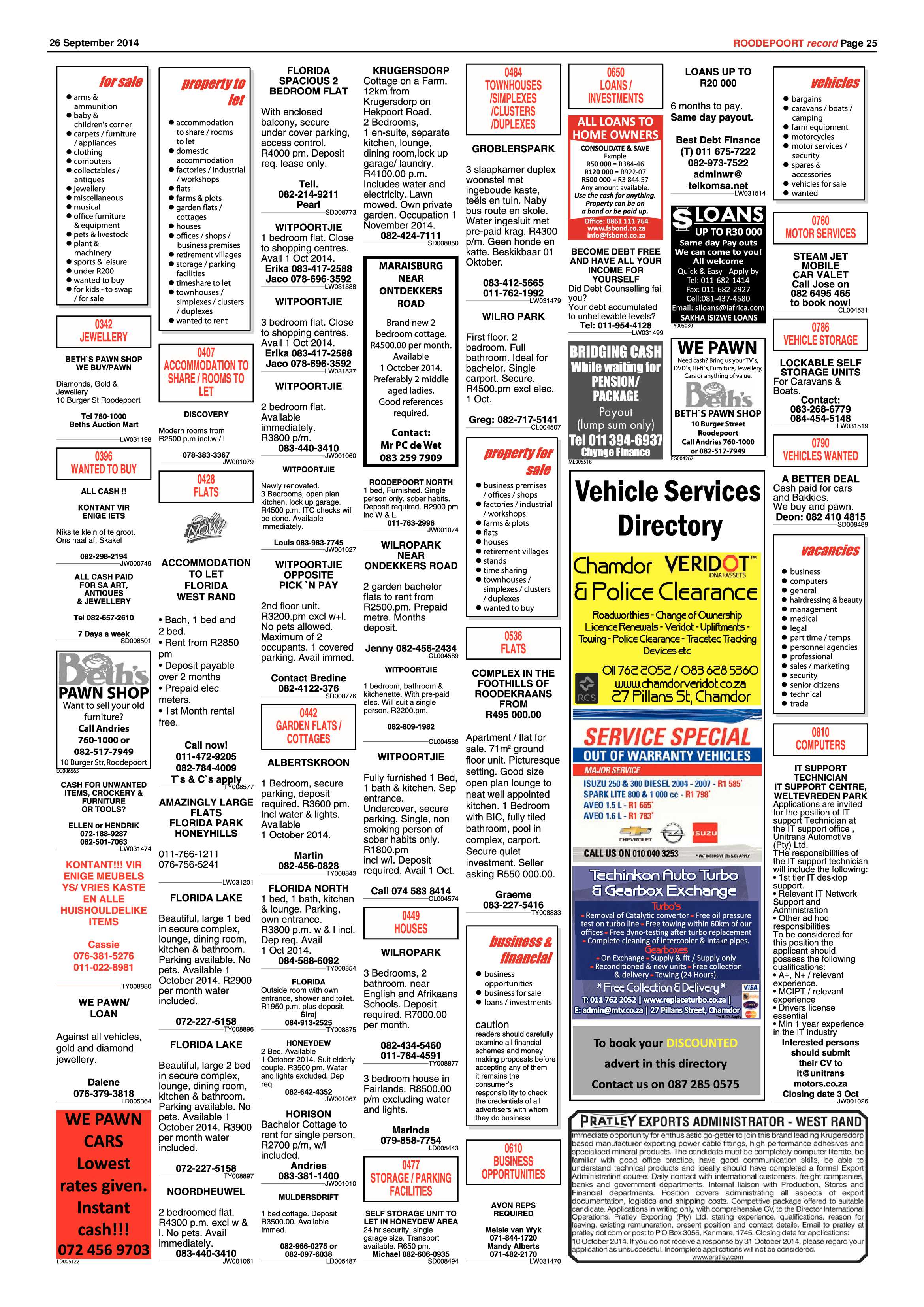 Roodepoort Record 26 September 2014 page 25