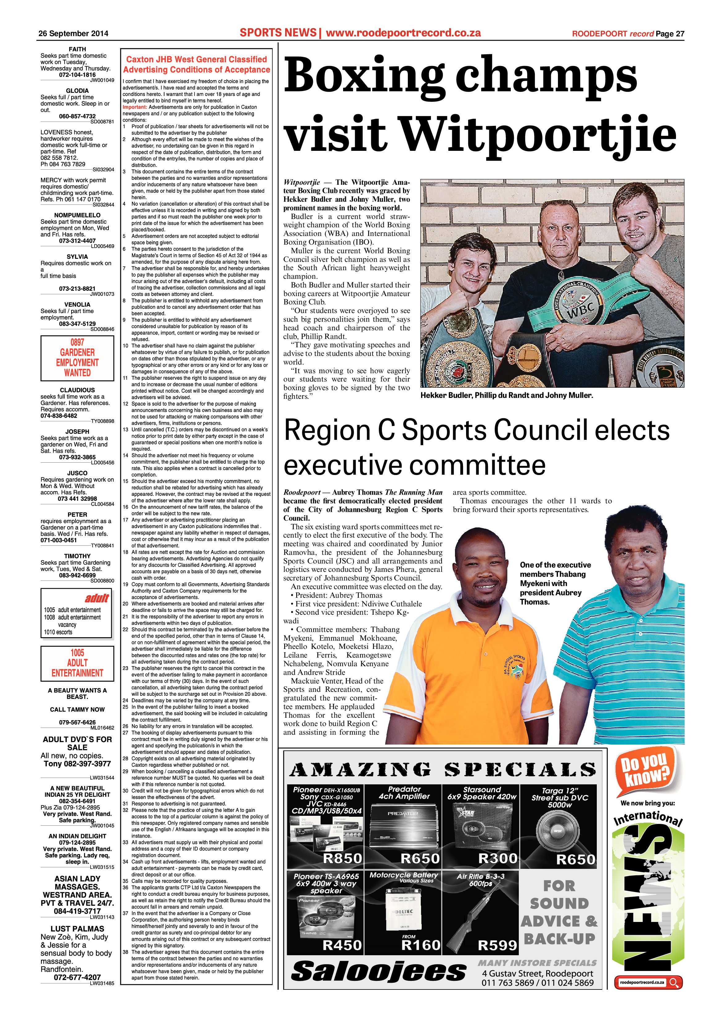 Roodepoort Record 26 September 2014 page 27
