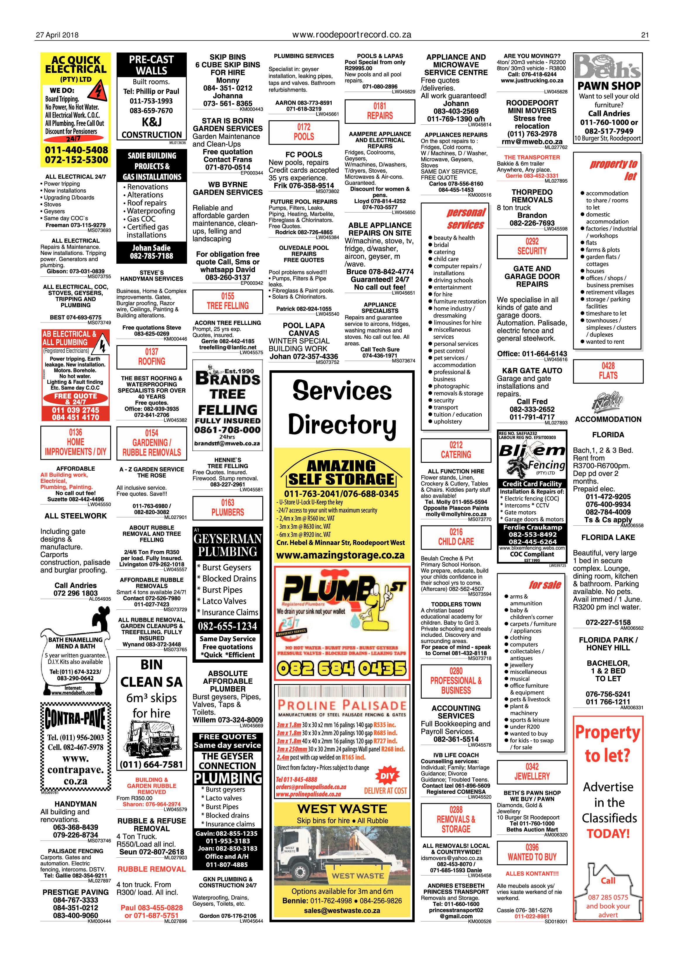 Roodepoort Record 27 April 2018 page 21