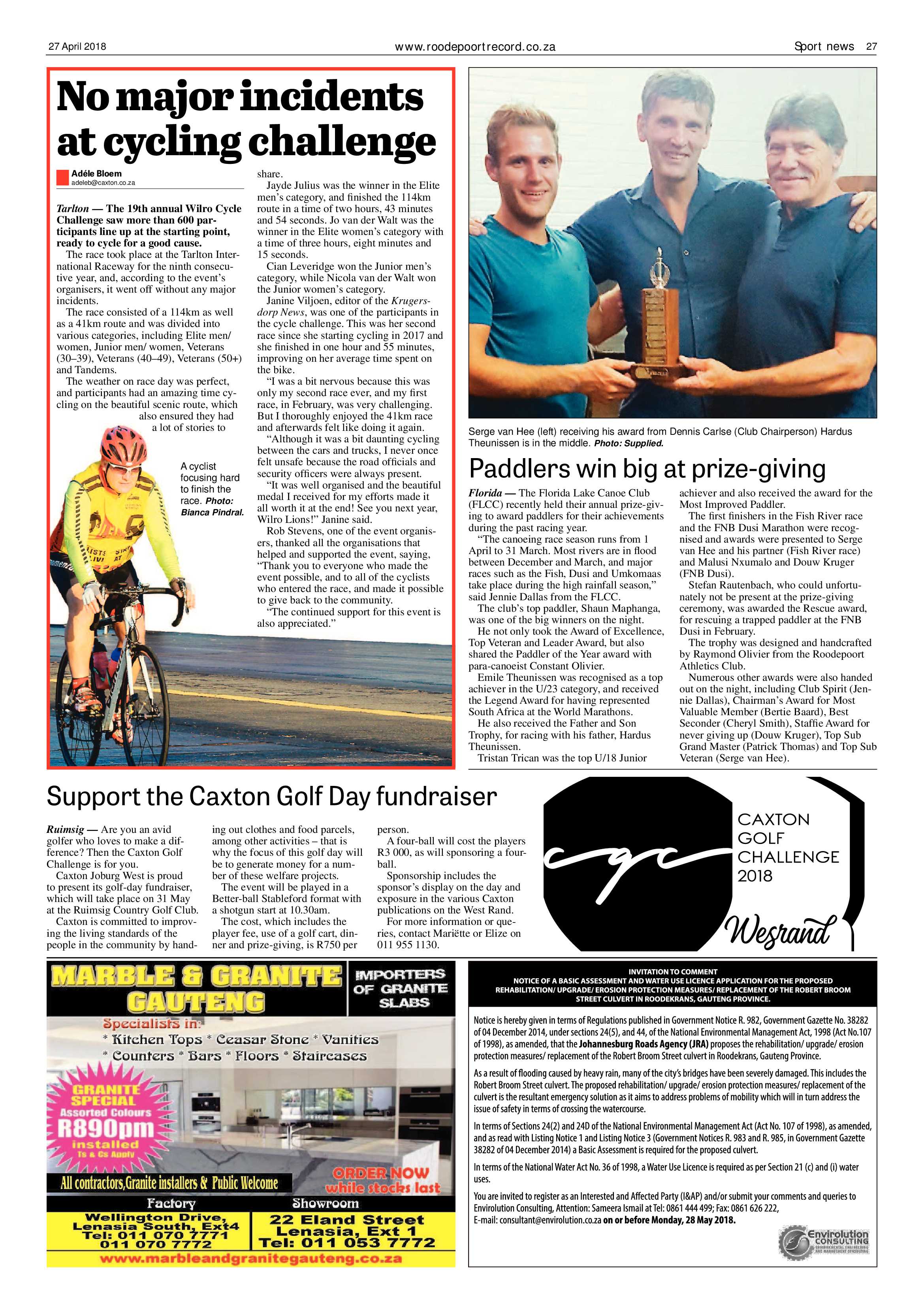 Roodepoort Record 27 April 2018 page 27