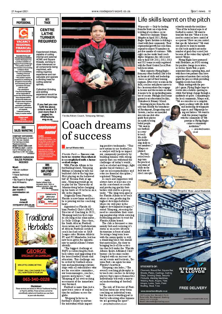 Roodepoort Record 27 August 2021 page 17