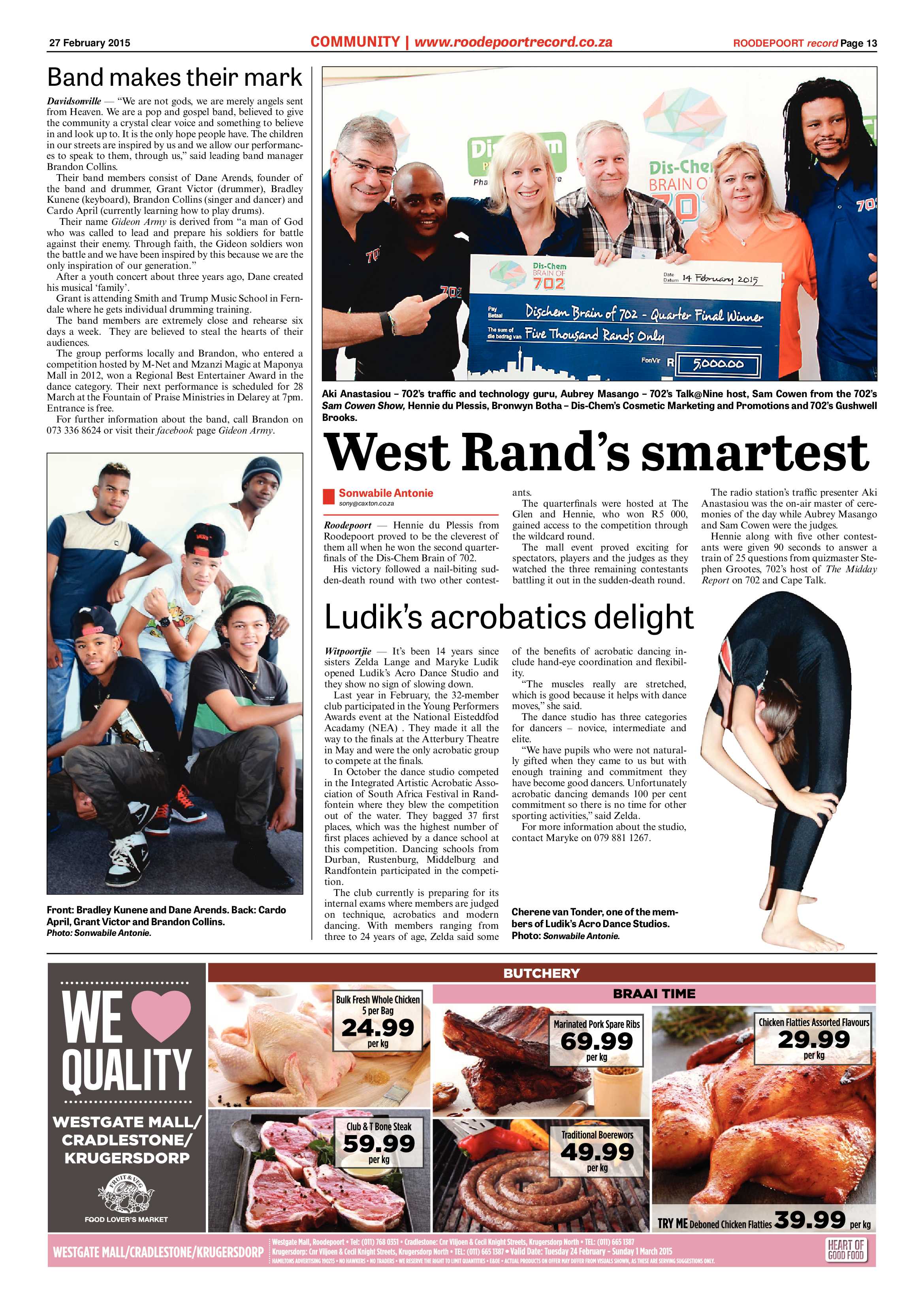 Roodepoort Record 27 February 2015 page 13
