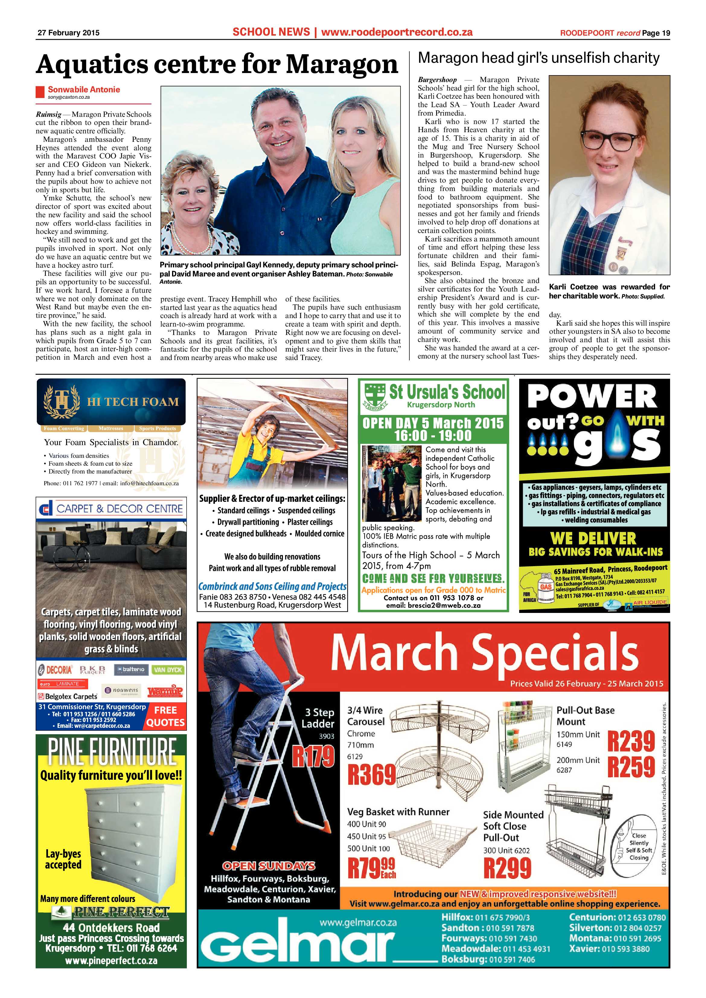 Roodepoort Record 27 February 2015 page 19
