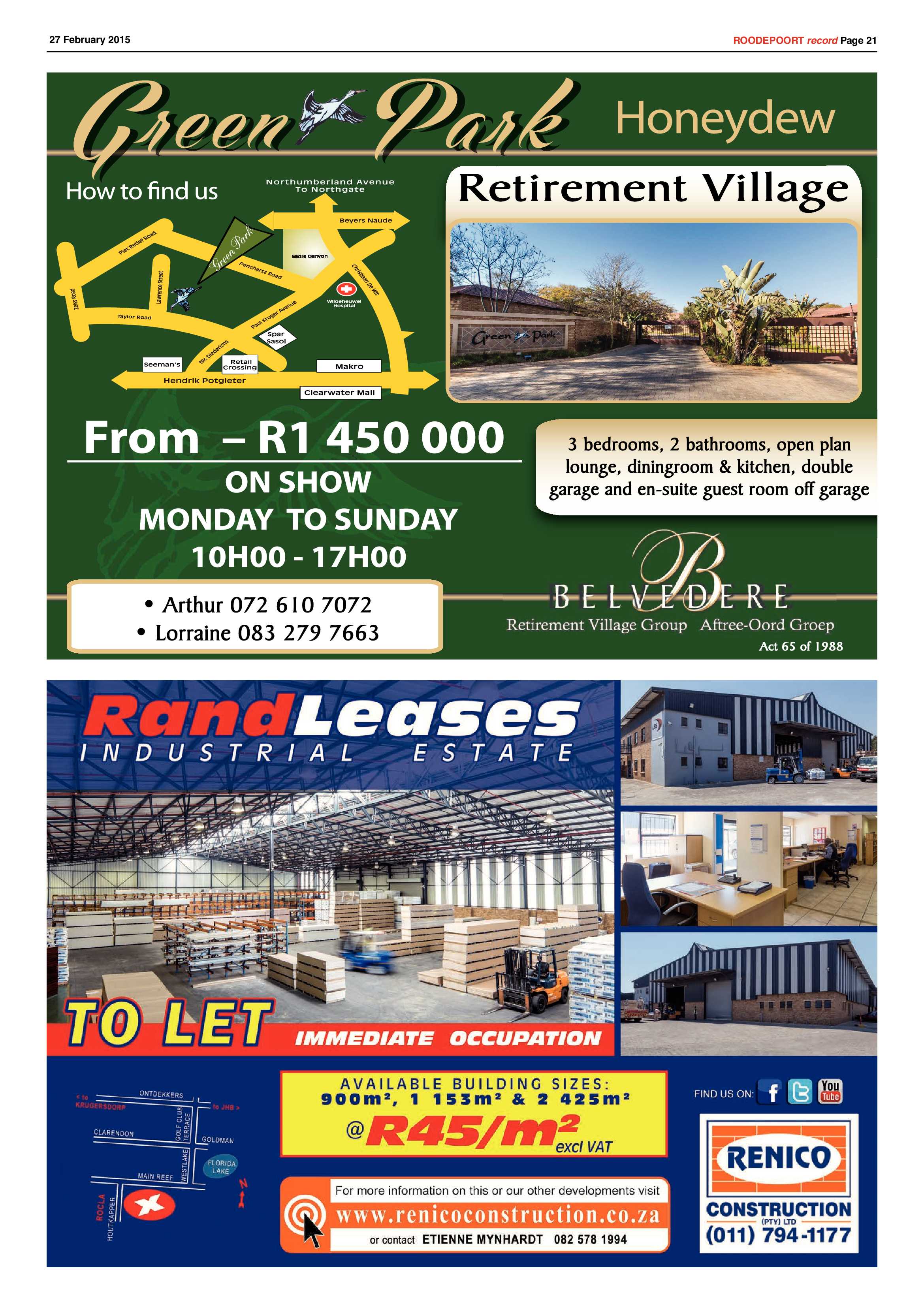 Roodepoort Record 27 February 2015 page 21