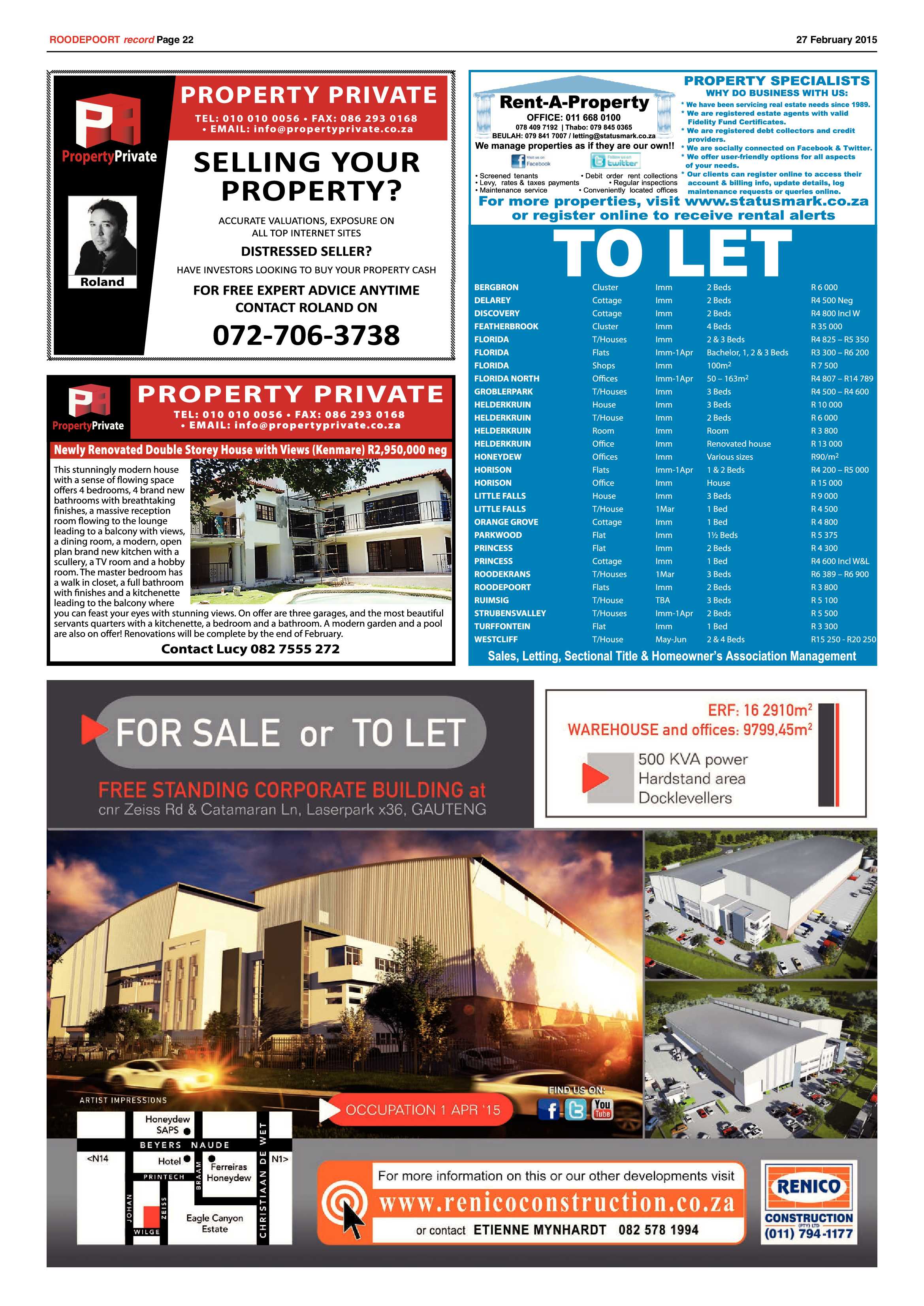 Roodepoort Record 27 February 2015 page 22