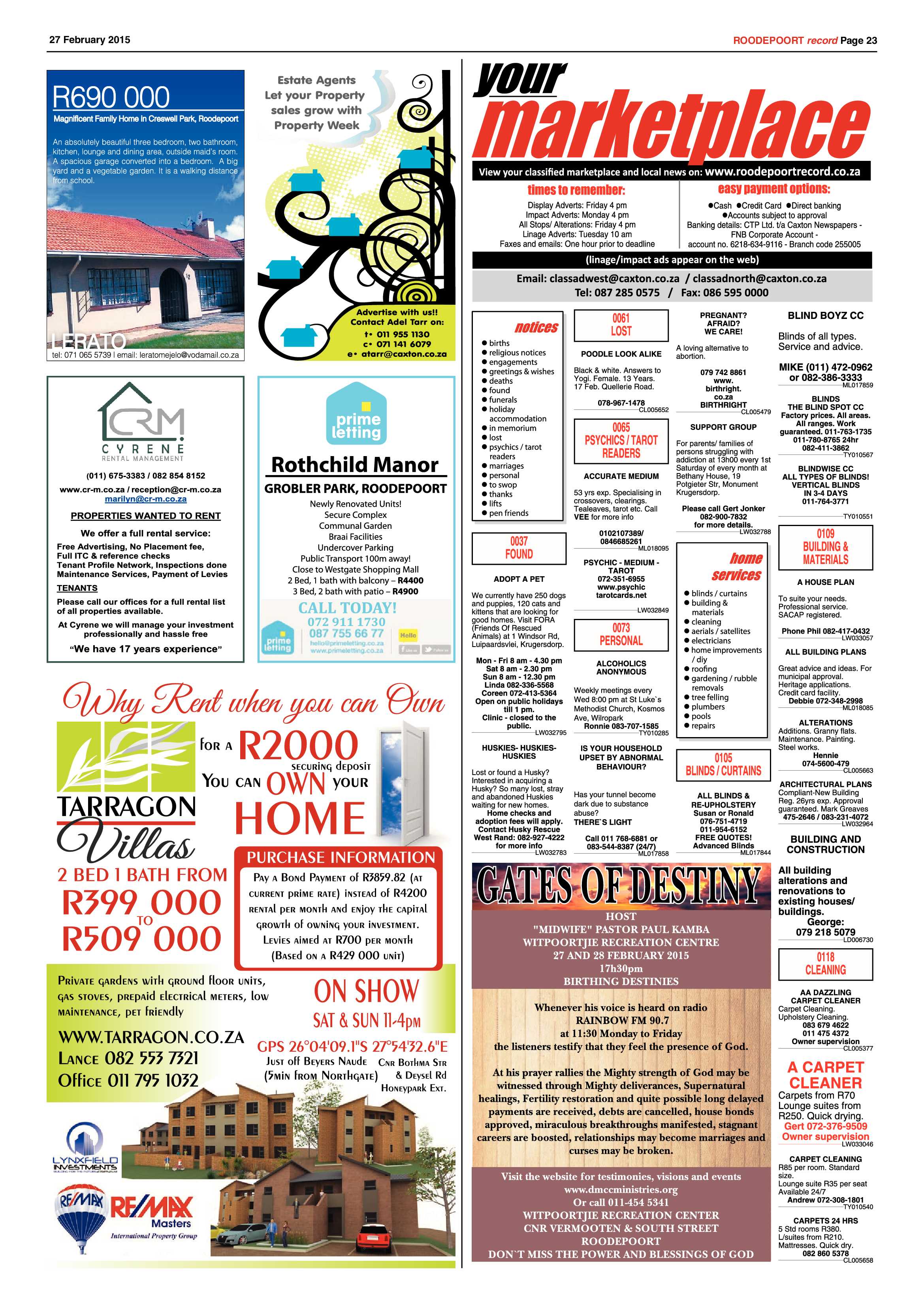 Roodepoort Record 27 February 2015 page 23