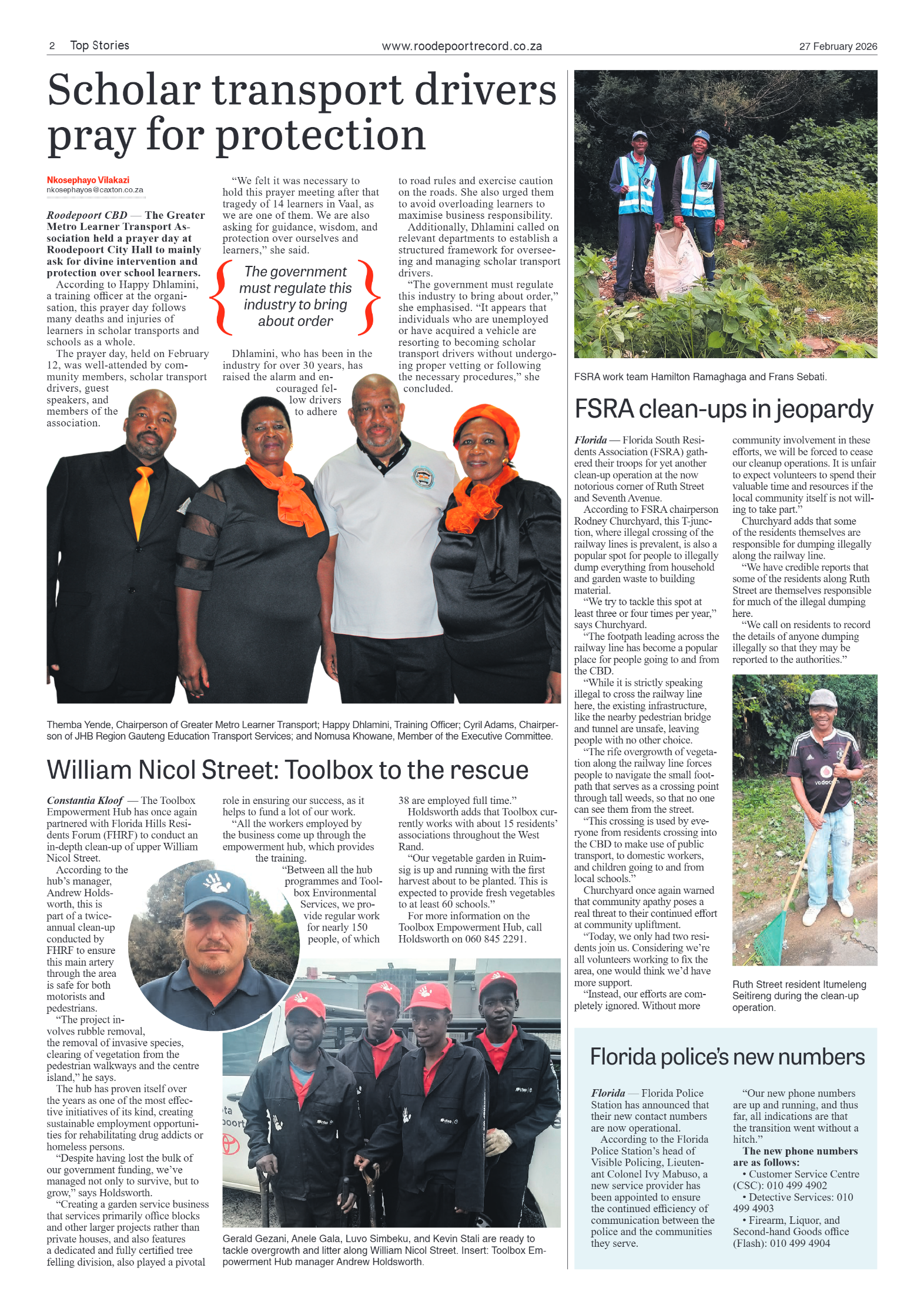 Roodepoort Record 27 February 2026 page 2