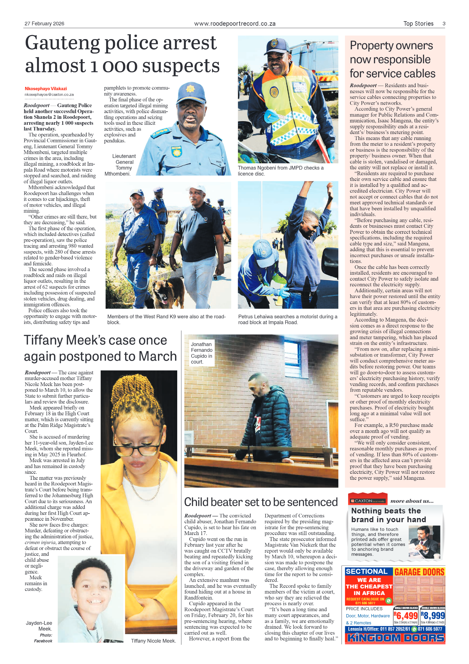Roodepoort Record 27 February 2026 page 3