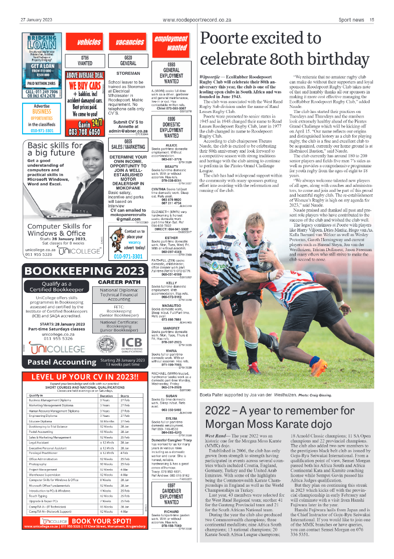 Roodepoort Record 27 January 2023 page 15