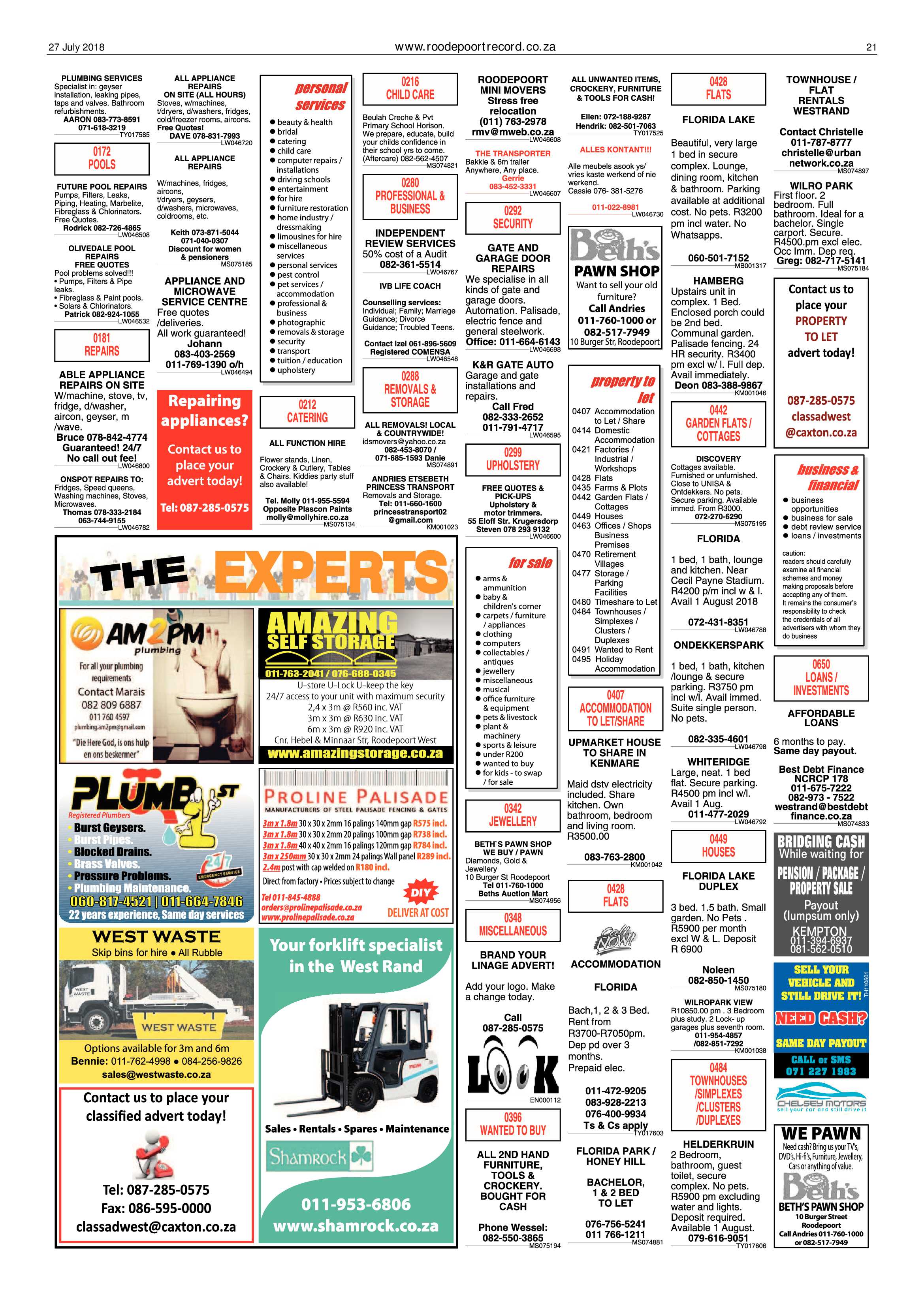 Roodepoort Record 27 July 2018 page 21