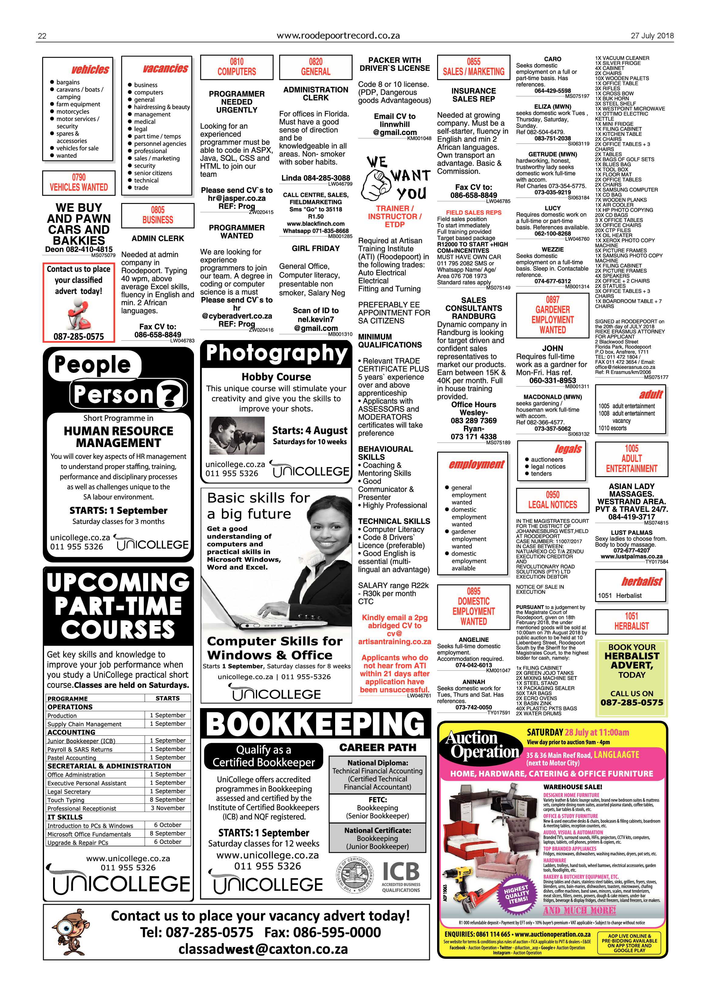 Roodepoort Record 27 July 2018 page 22