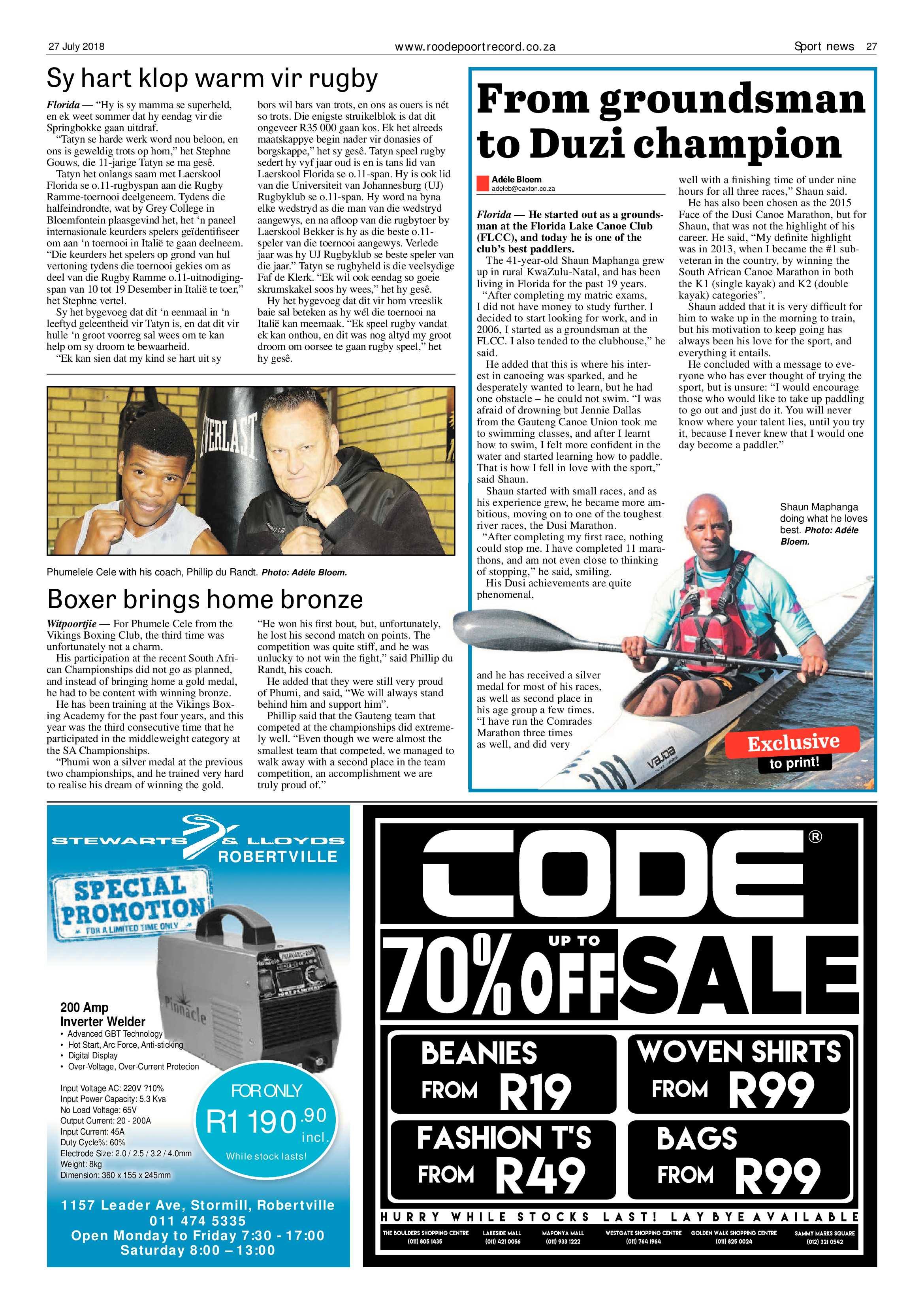 Roodepoort Record 27 July 2018 page 27