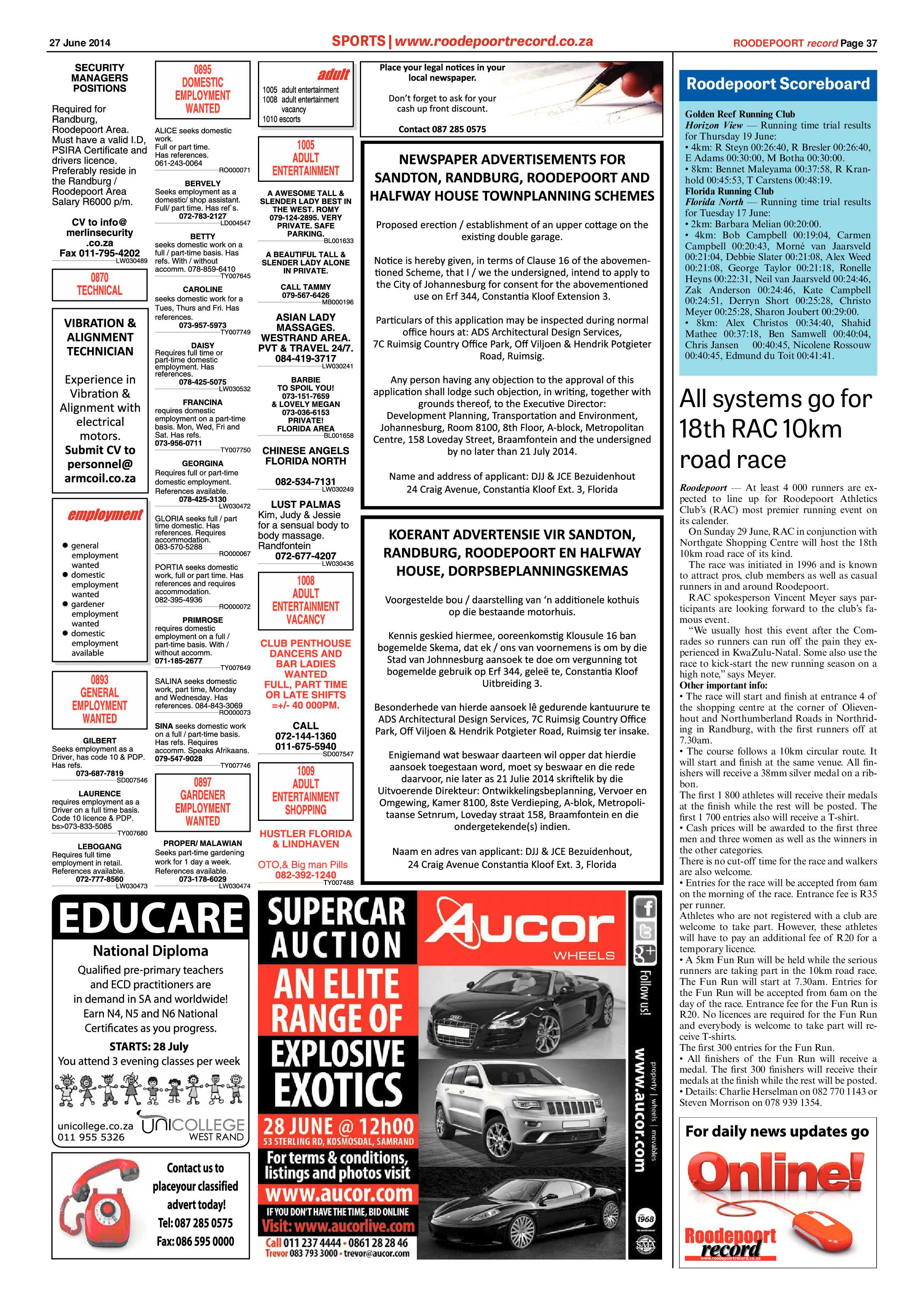 Roodepoort Record 27 June 2014 page 37