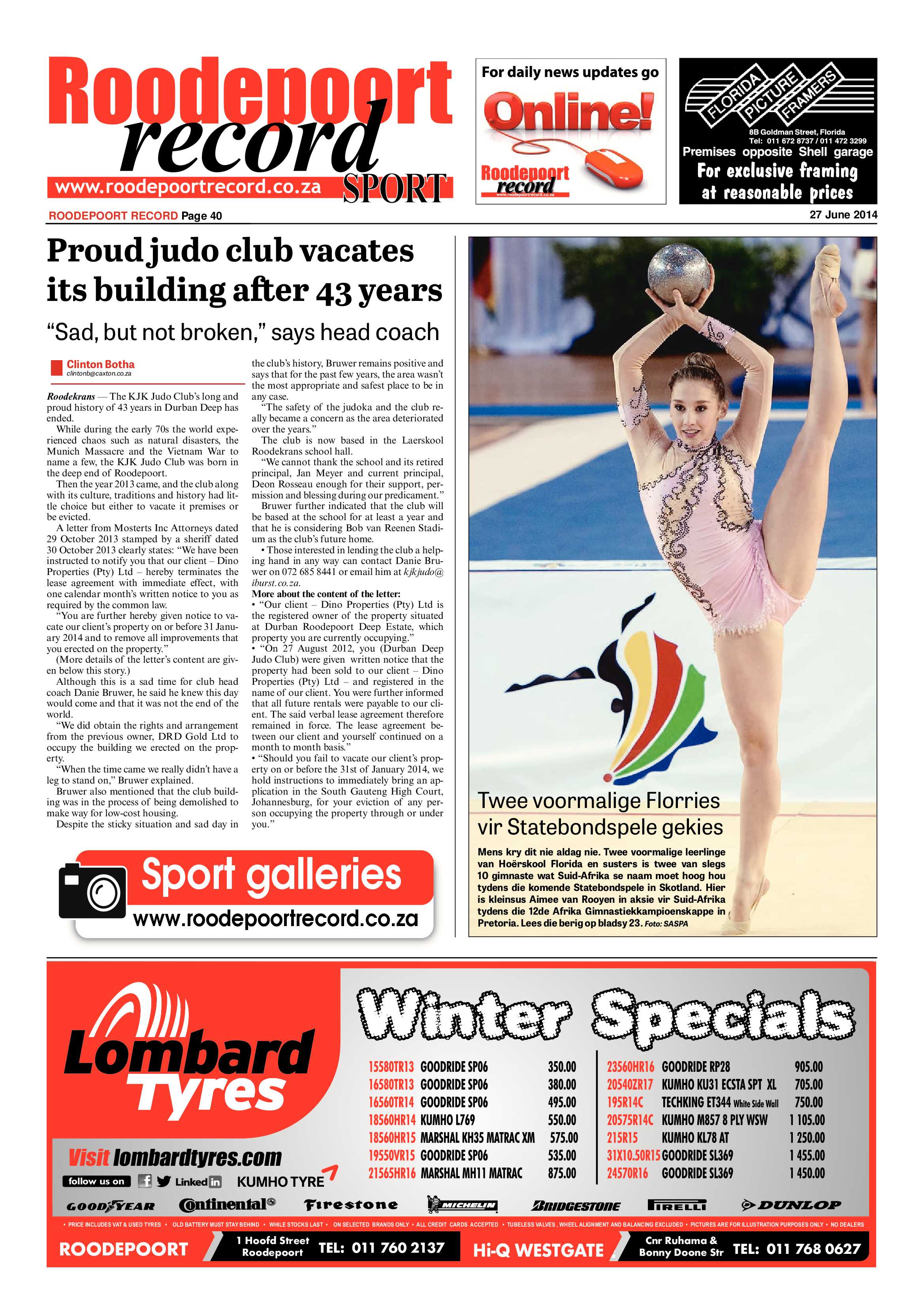 Roodepoort Record 27 June 2014 page 40