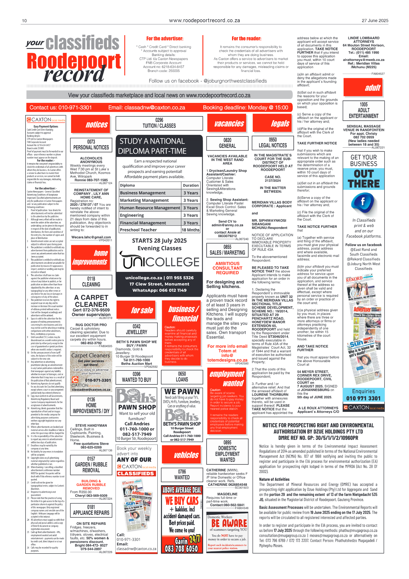 Roodepoort Record 27 June 2025 page 10