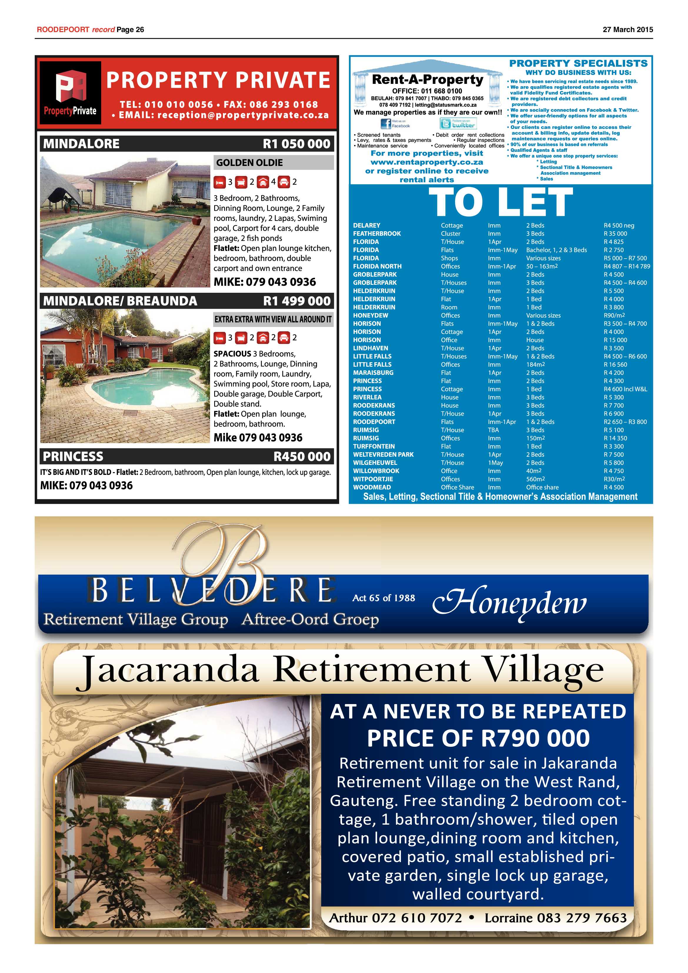 Roodepoort Record 27 March 2015 page 26