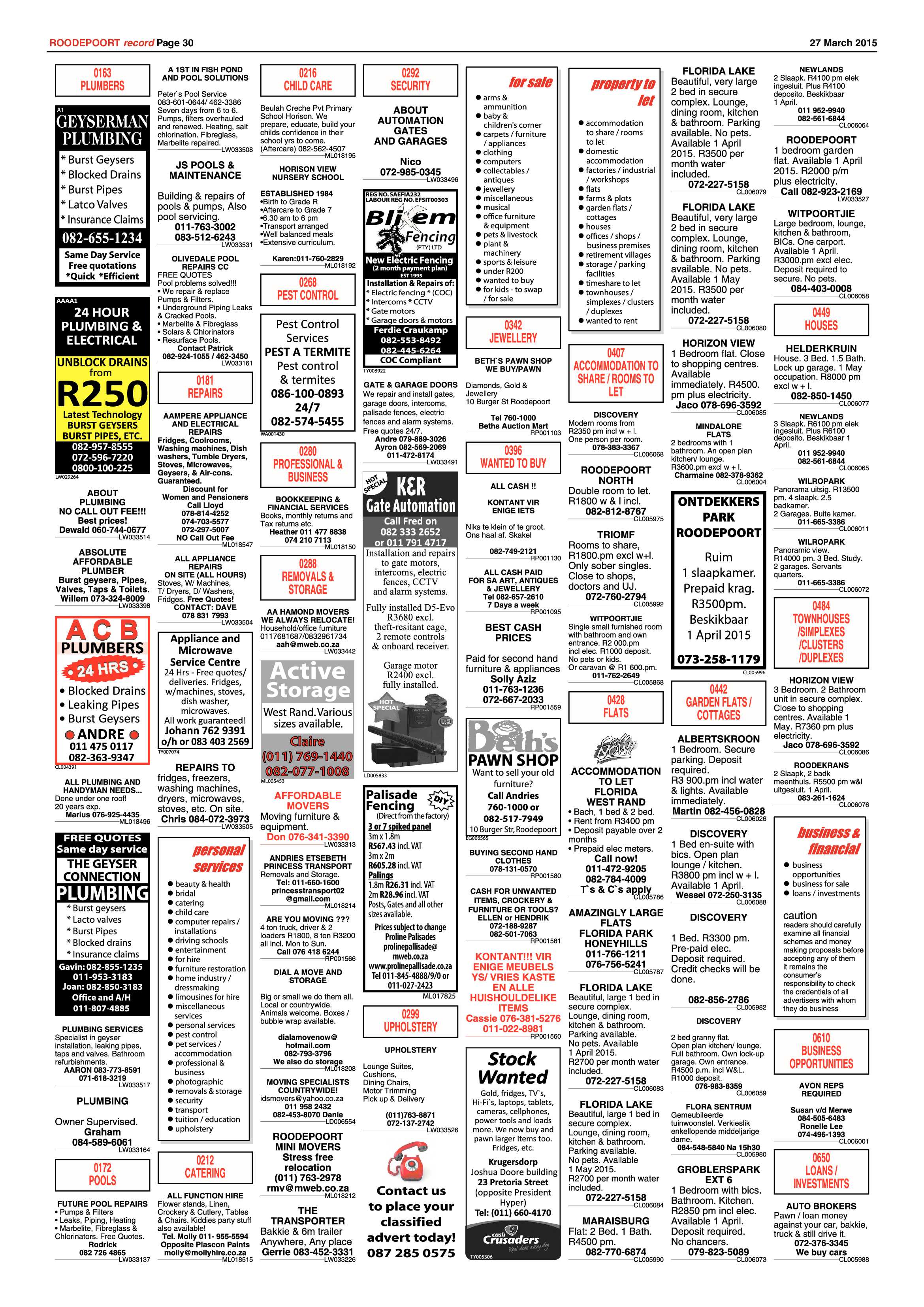 Roodepoort Record 27 March 2015 page 30