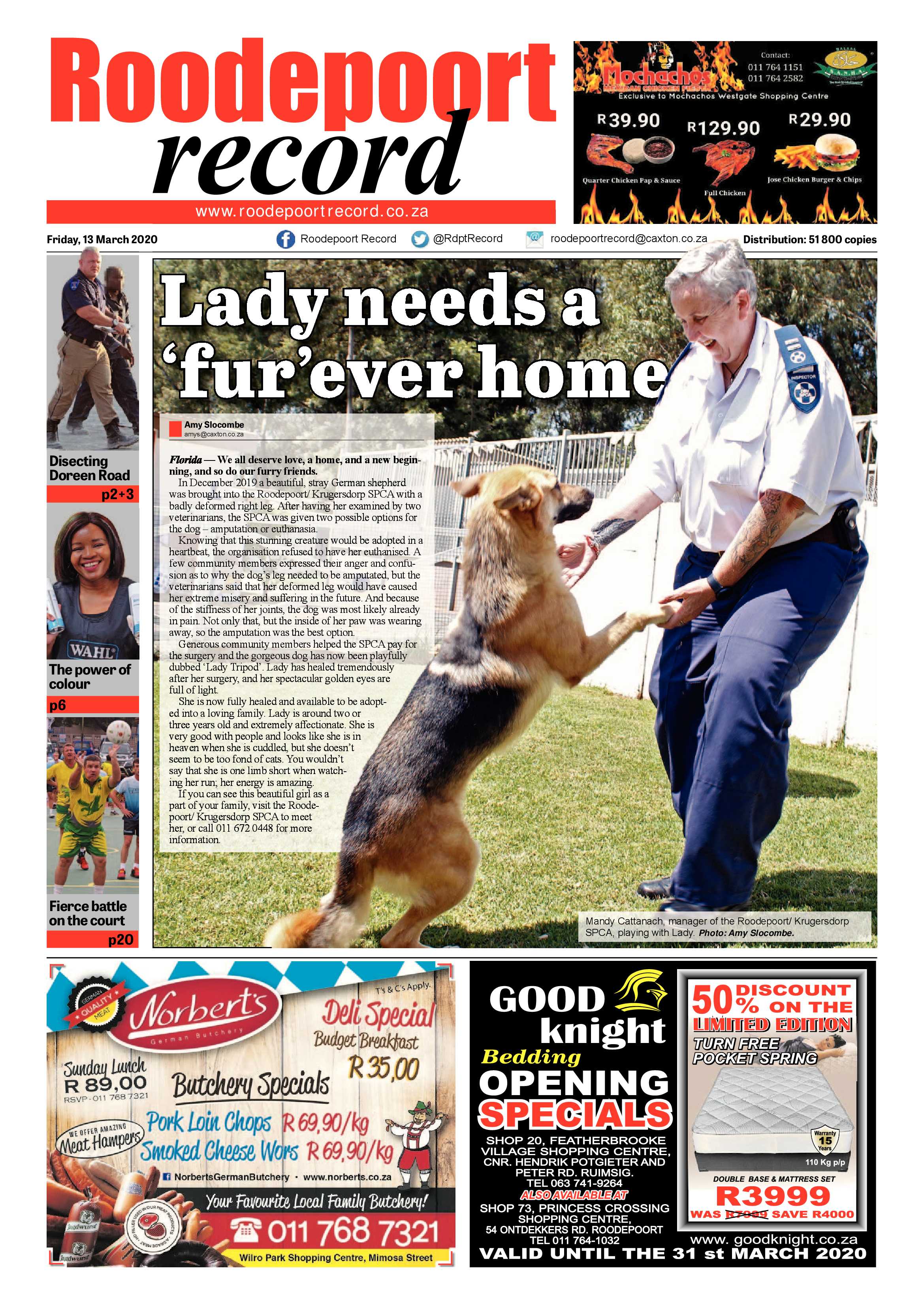 Roodepoort Record 27 March 2020 page 1