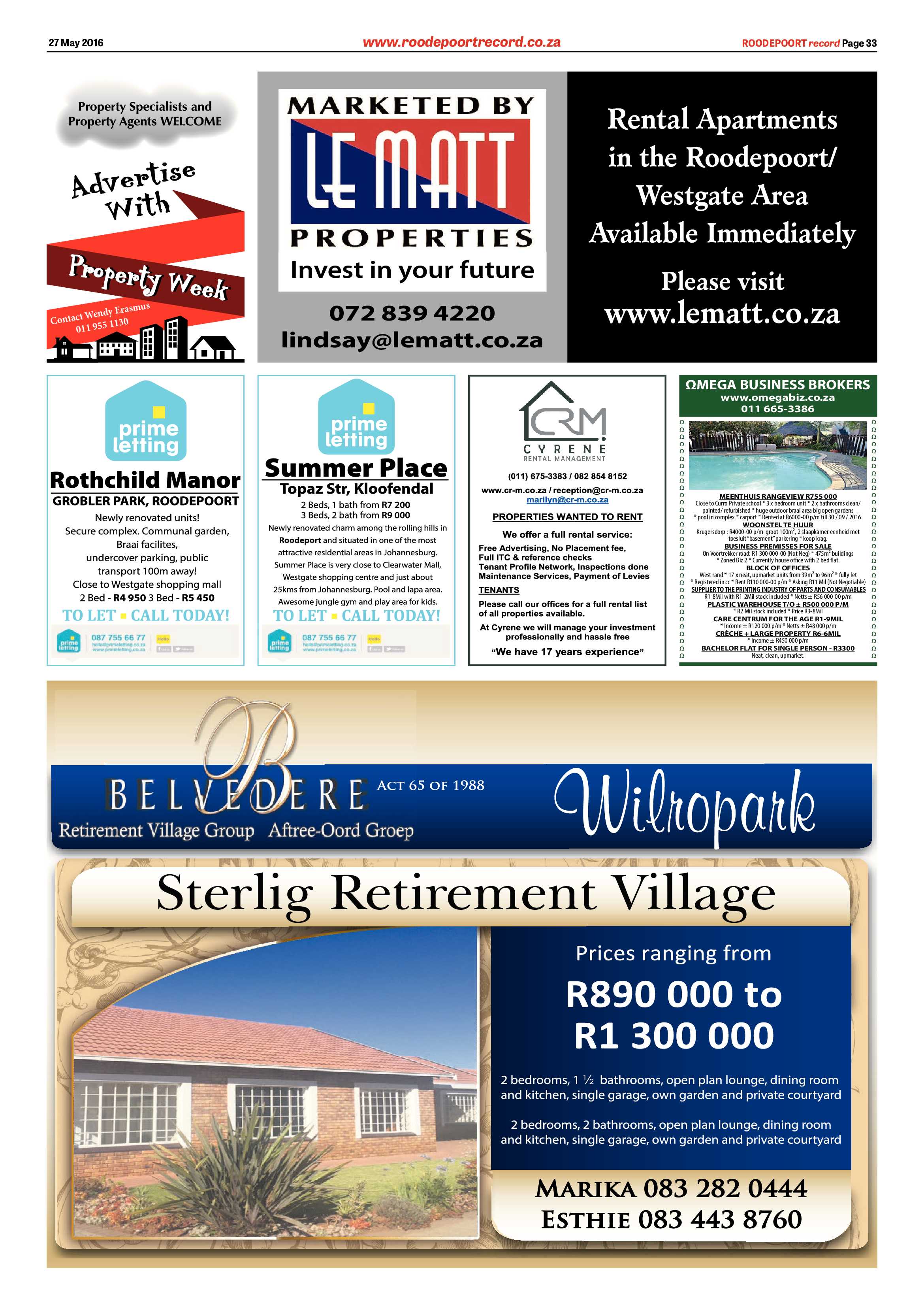 Roodepoort Record 27 May 2016 page 33