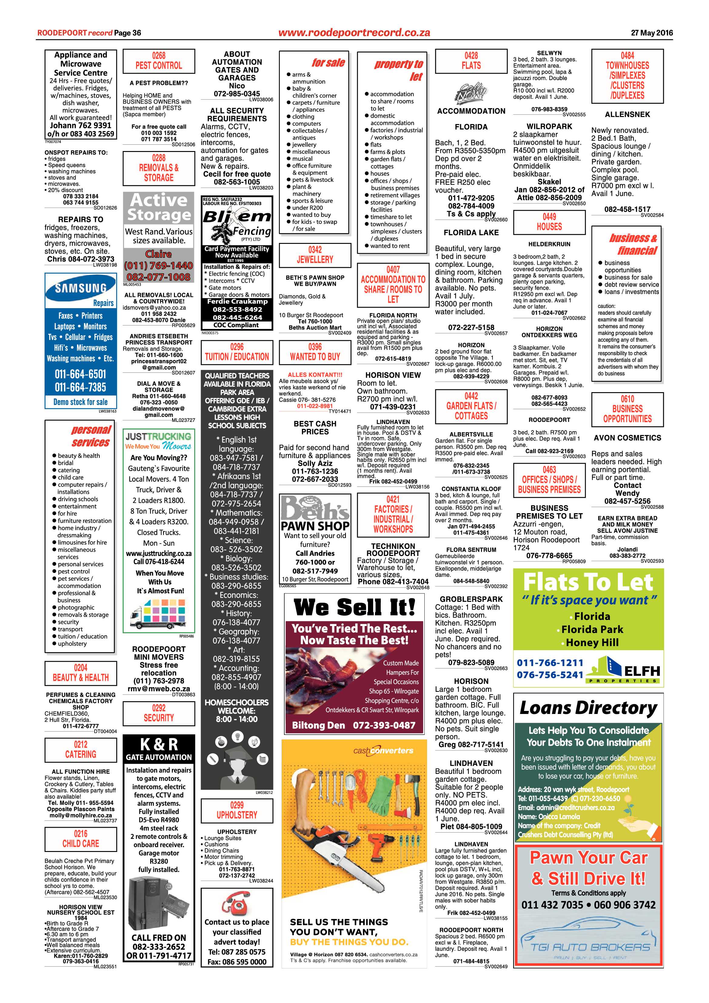 Roodepoort Record 27 May 2016 page 36
