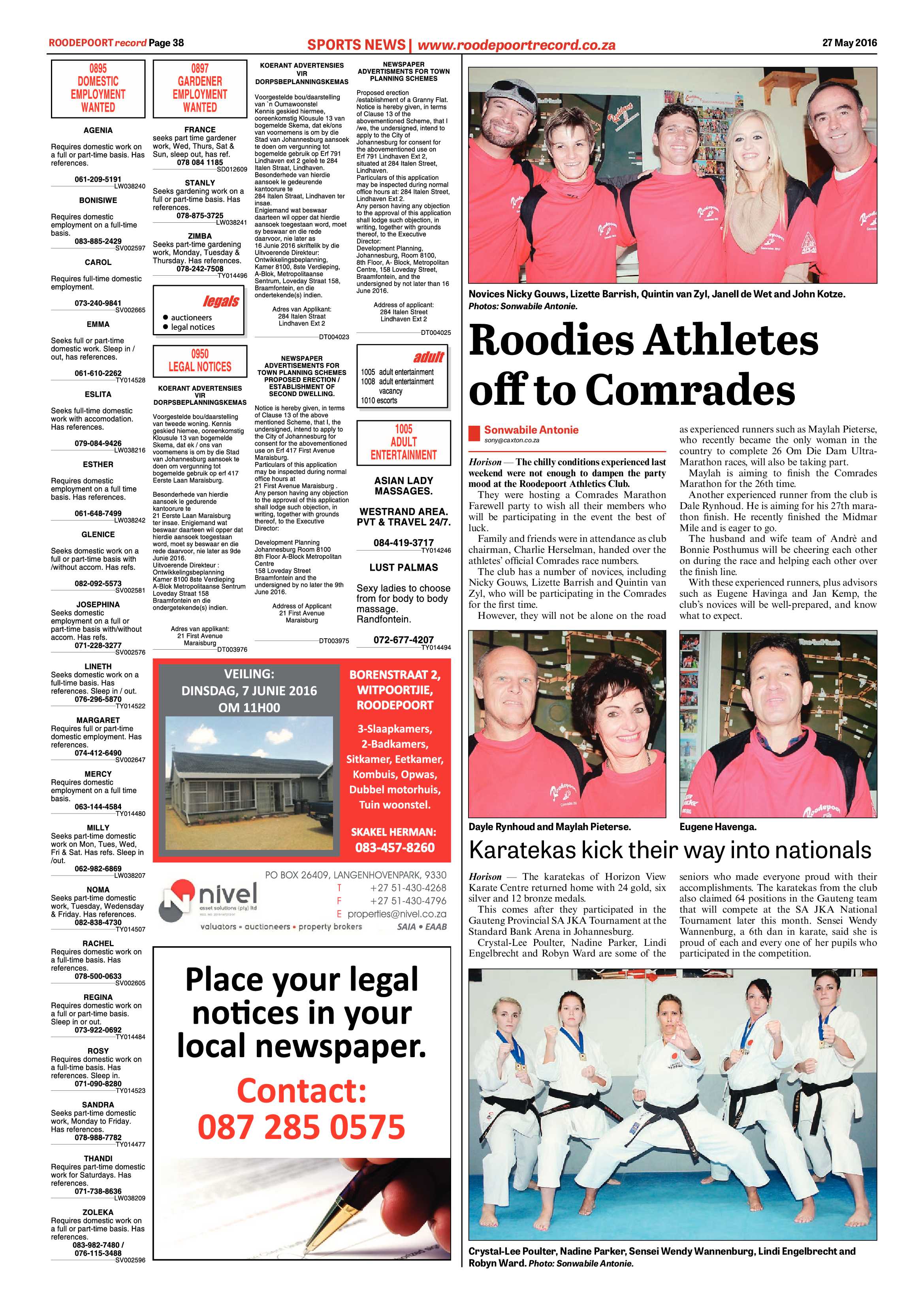 Roodepoort Record 27 May 2016 page 38