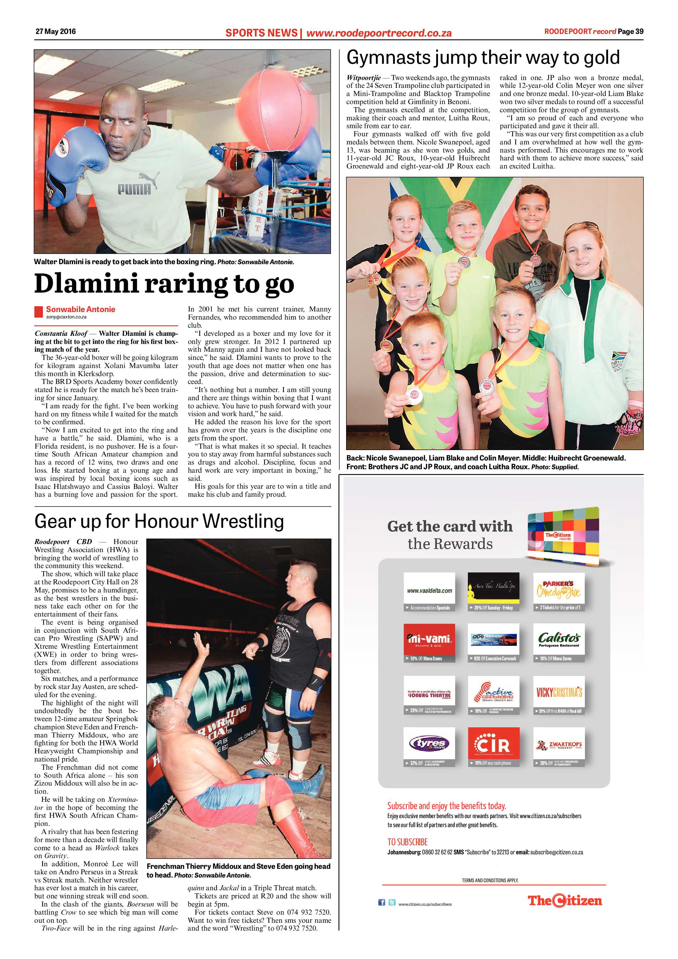 Roodepoort Record 27 May 2016 page 39