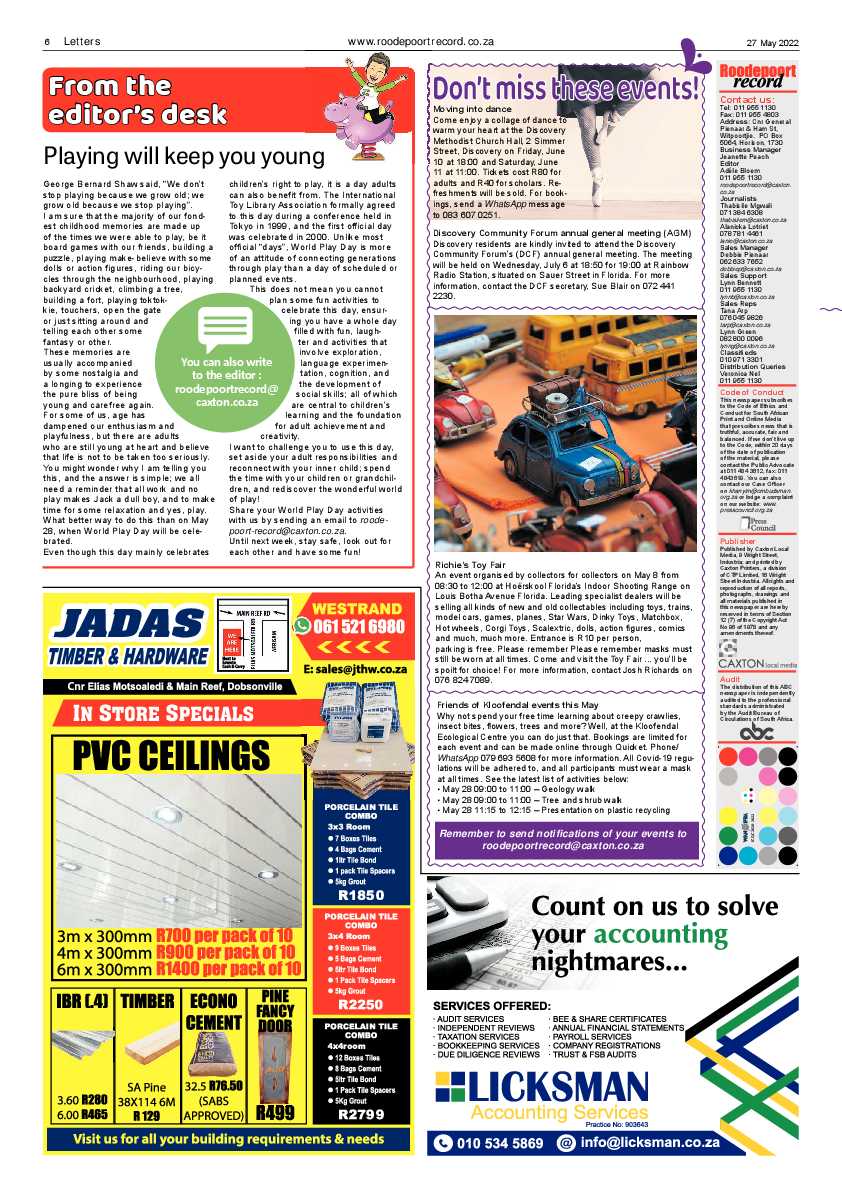 Roodepoort Record 27 May 2022 page 6