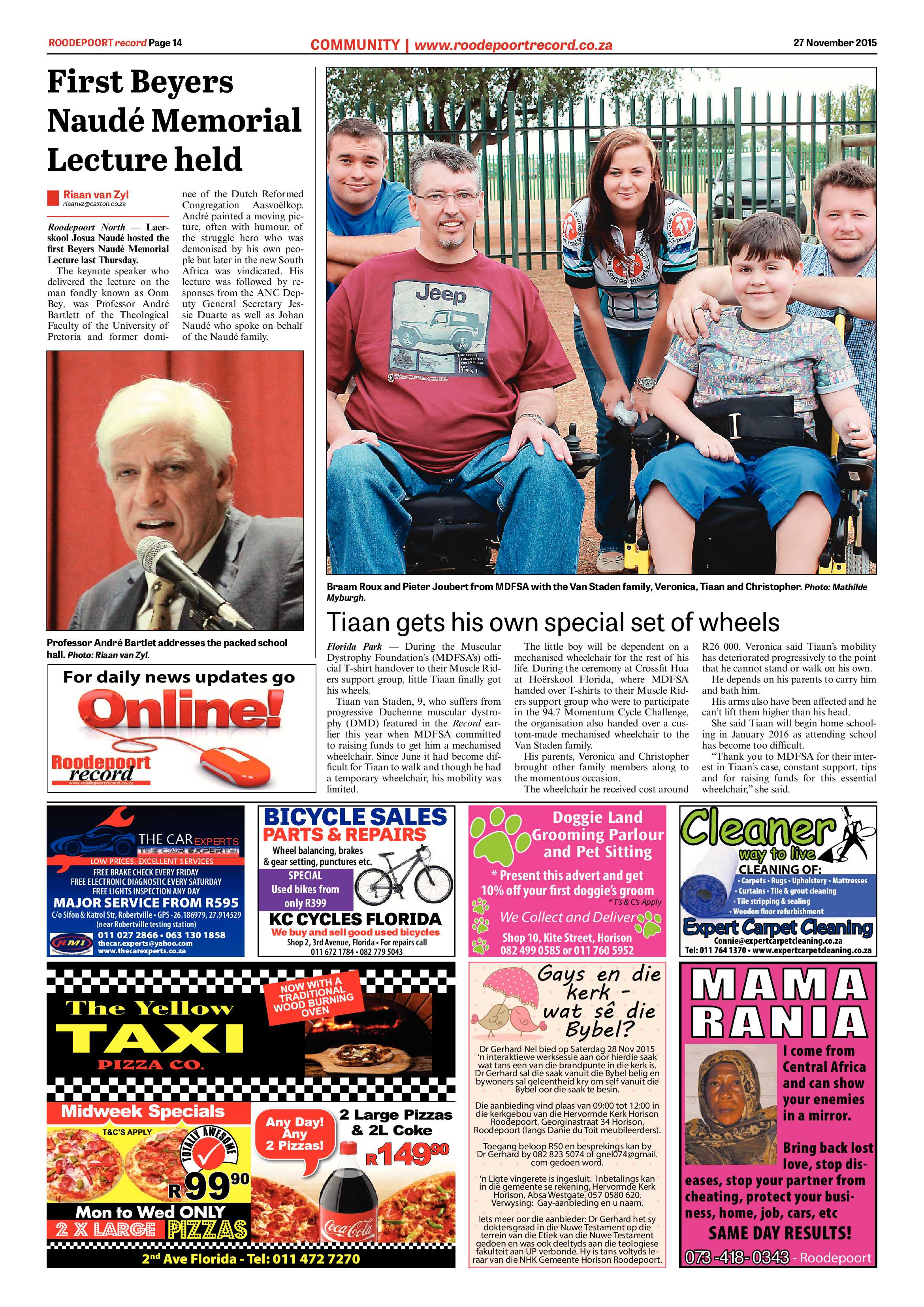 Roodepoort Record 27 November 2015 page 14