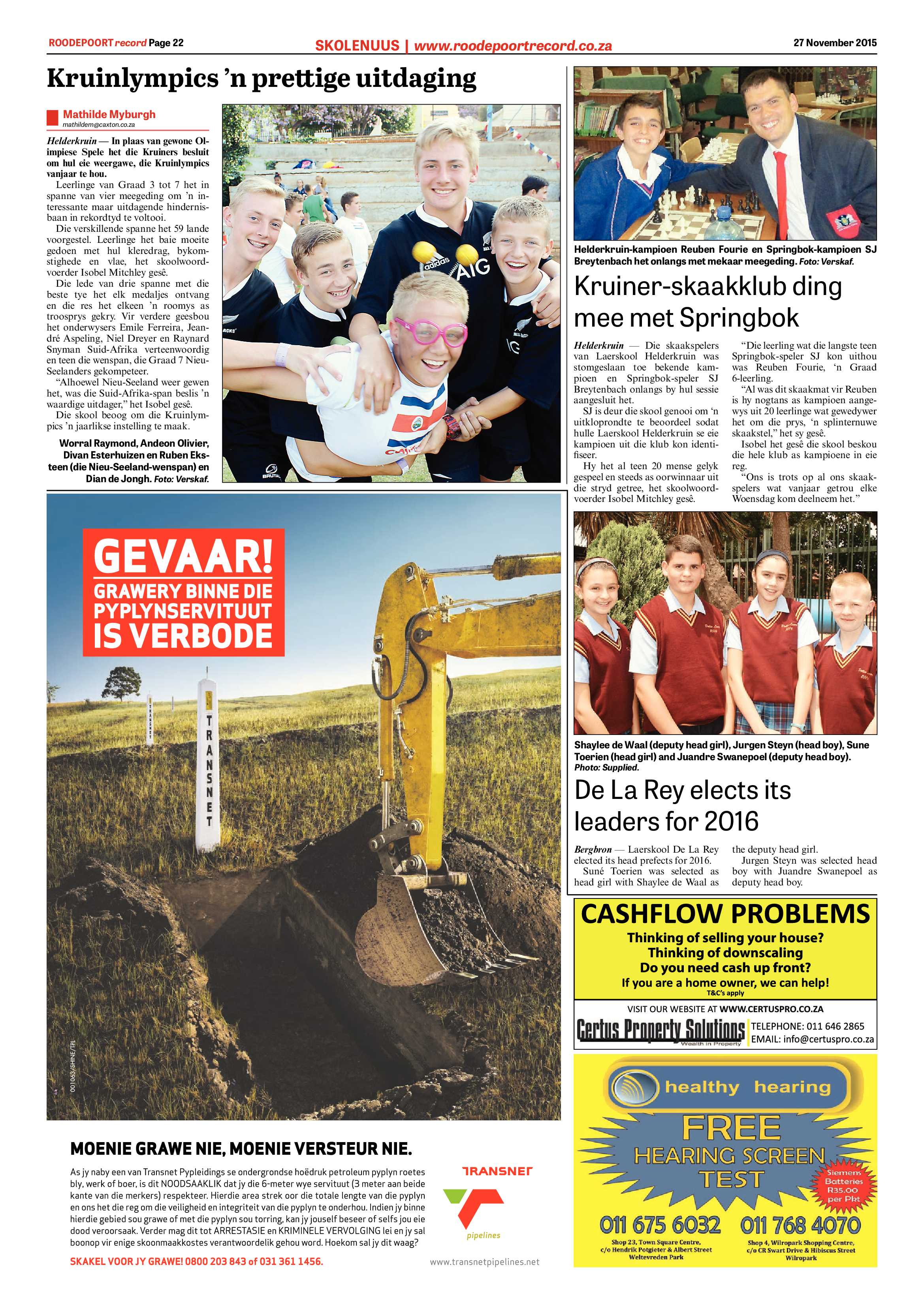 Roodepoort Record 27 November 2015 page 22
